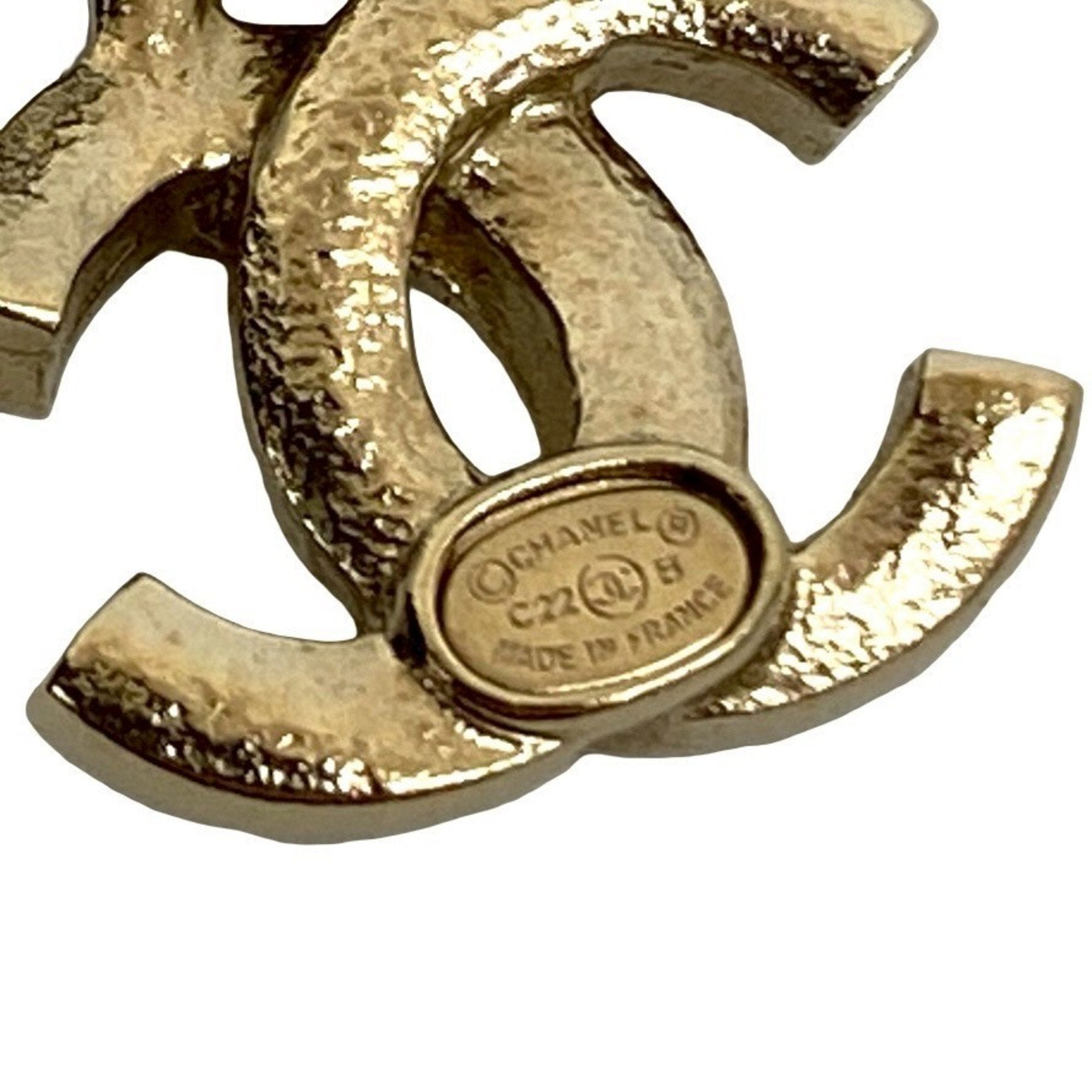 CC Logo Earrings Gold-Tone Metal Gold-Tone Metal