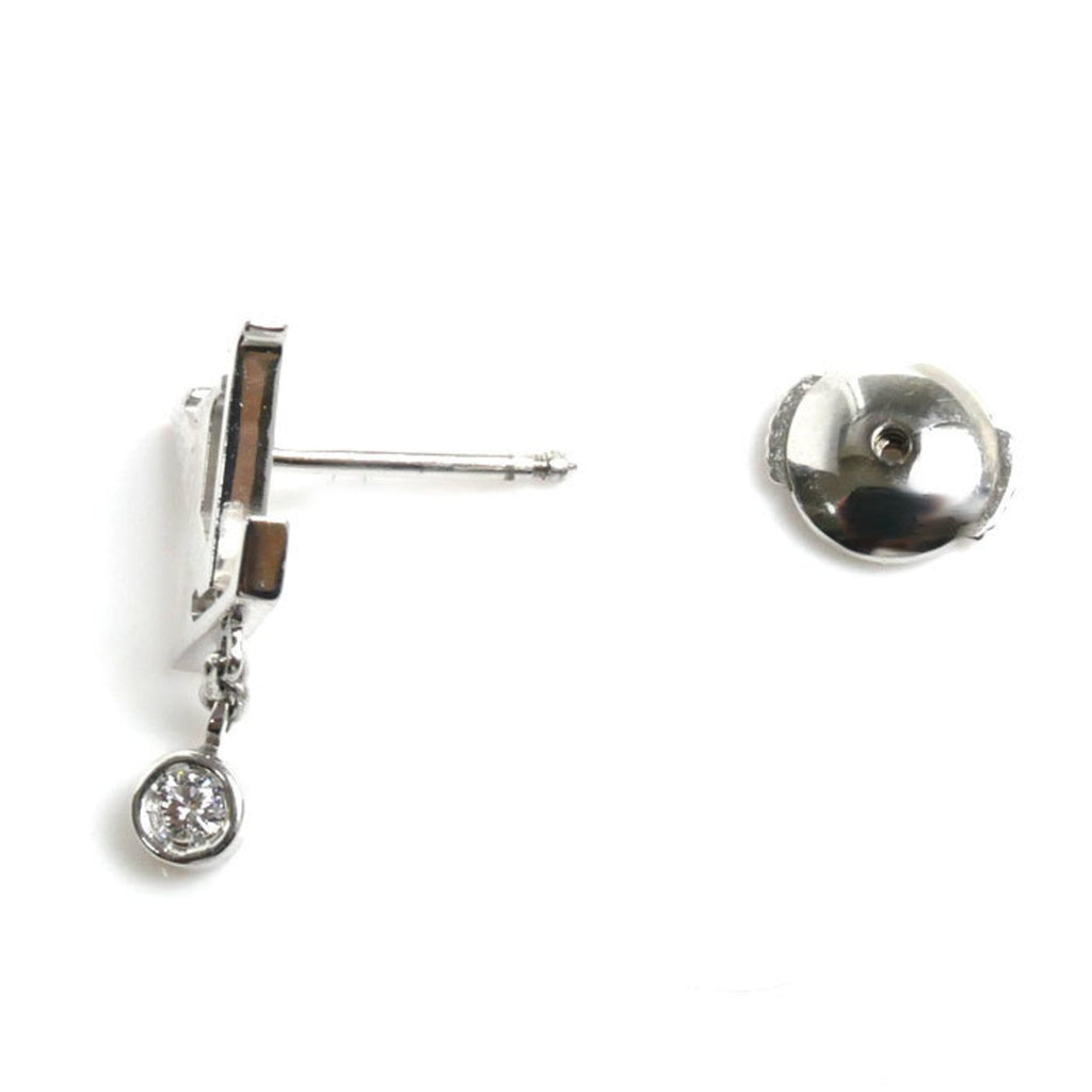 Single Earring 18K White Gold