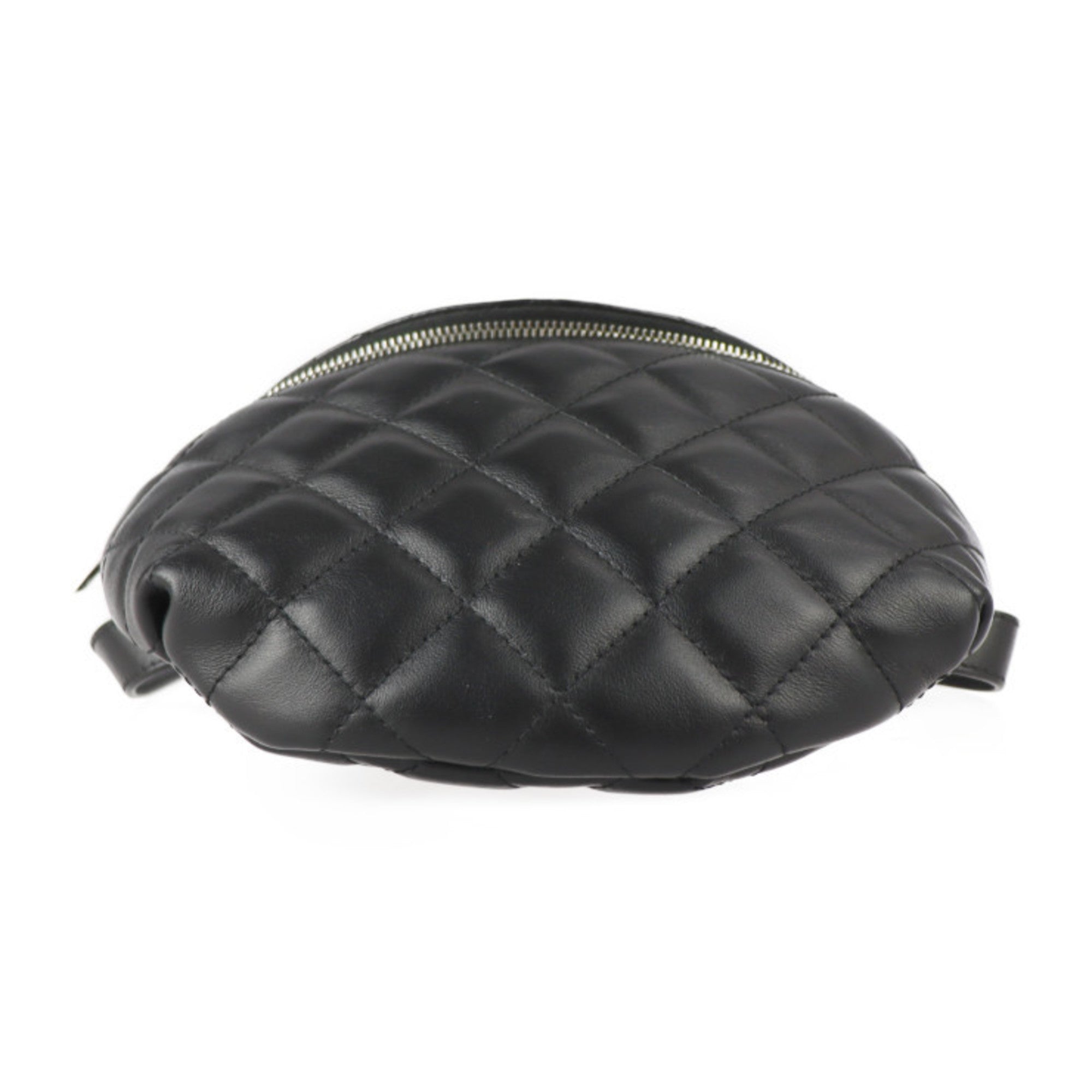 Vintage Zip Belt Bag Quilted Lambskin Small