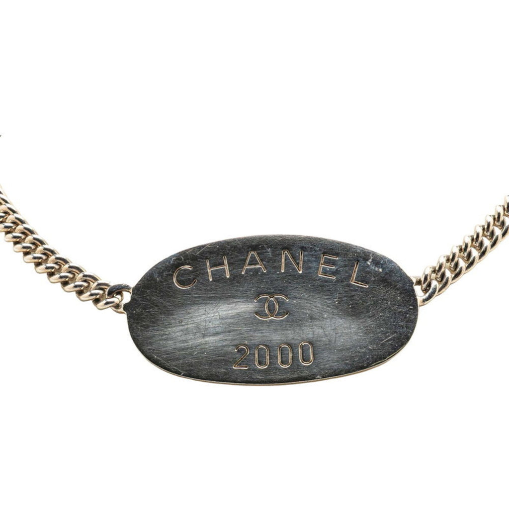 Oval Tag Pendant Necklace Sterling Silver