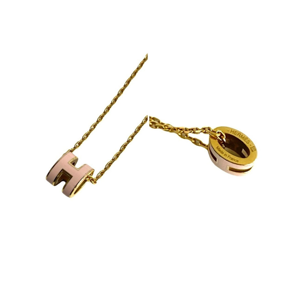 Pop H Pendant Necklace Gold-Tone Metal