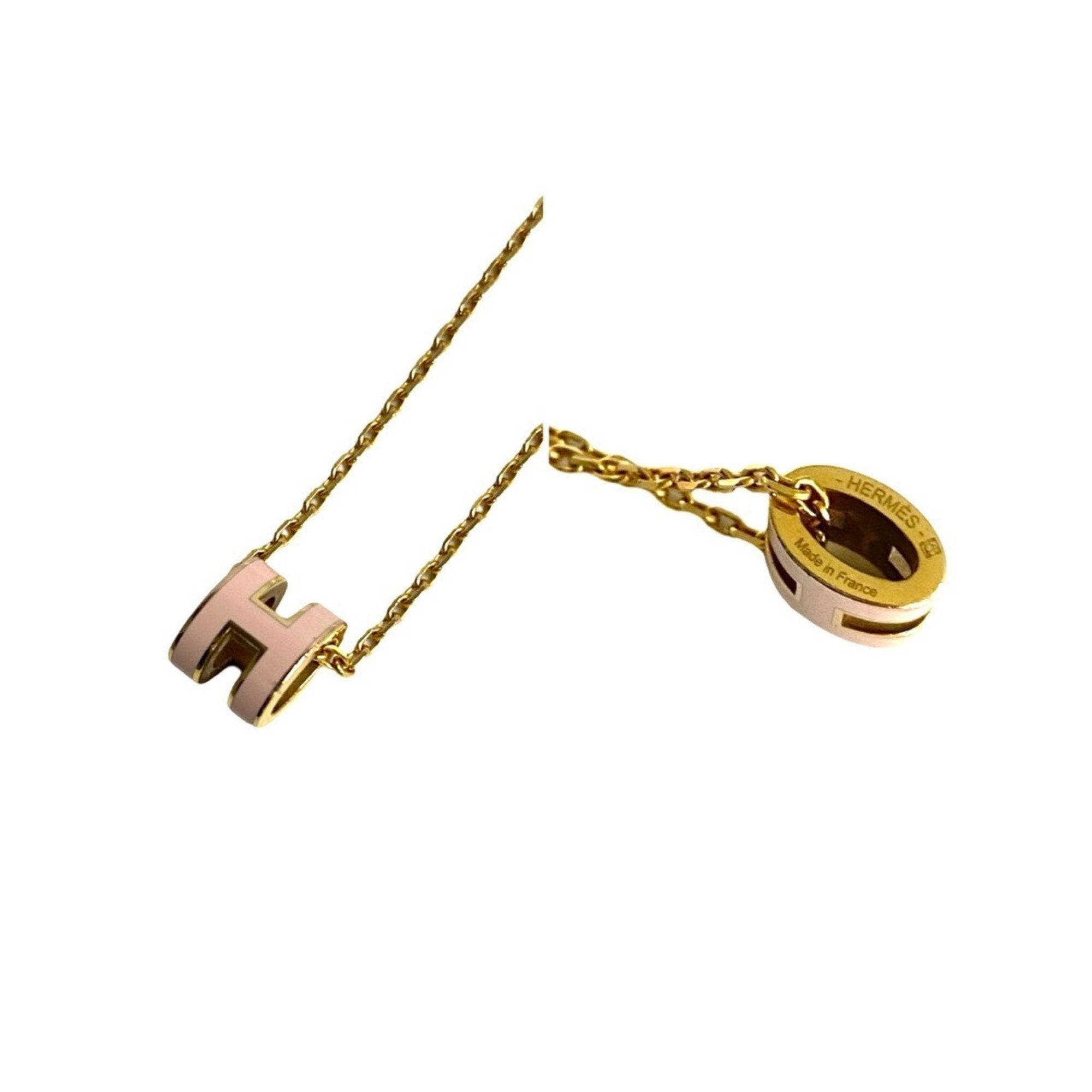 Pop H Pendant Necklace Gold-Tone Metal