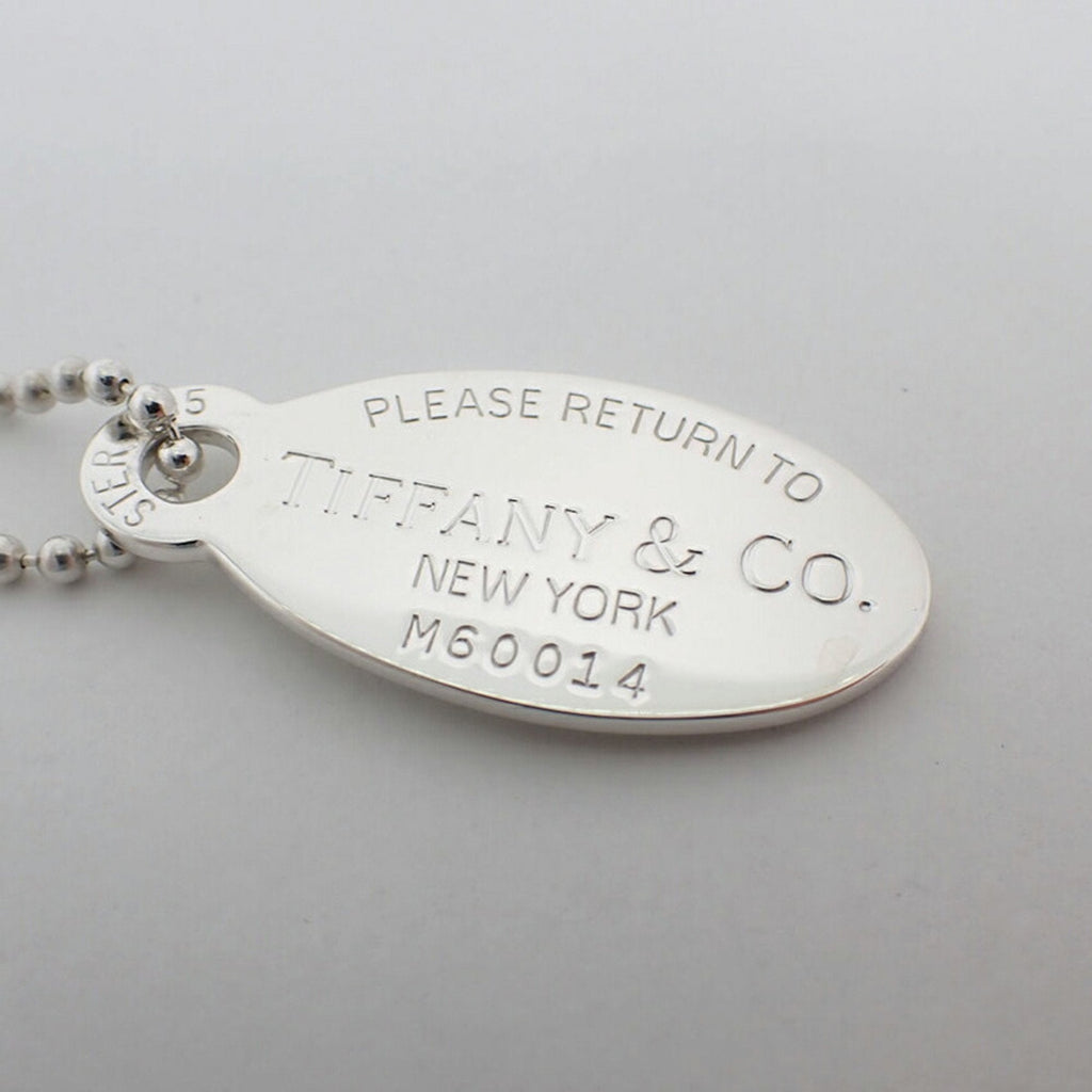 Return To Tiffany Oval Pendant Necklace Sterling Silver