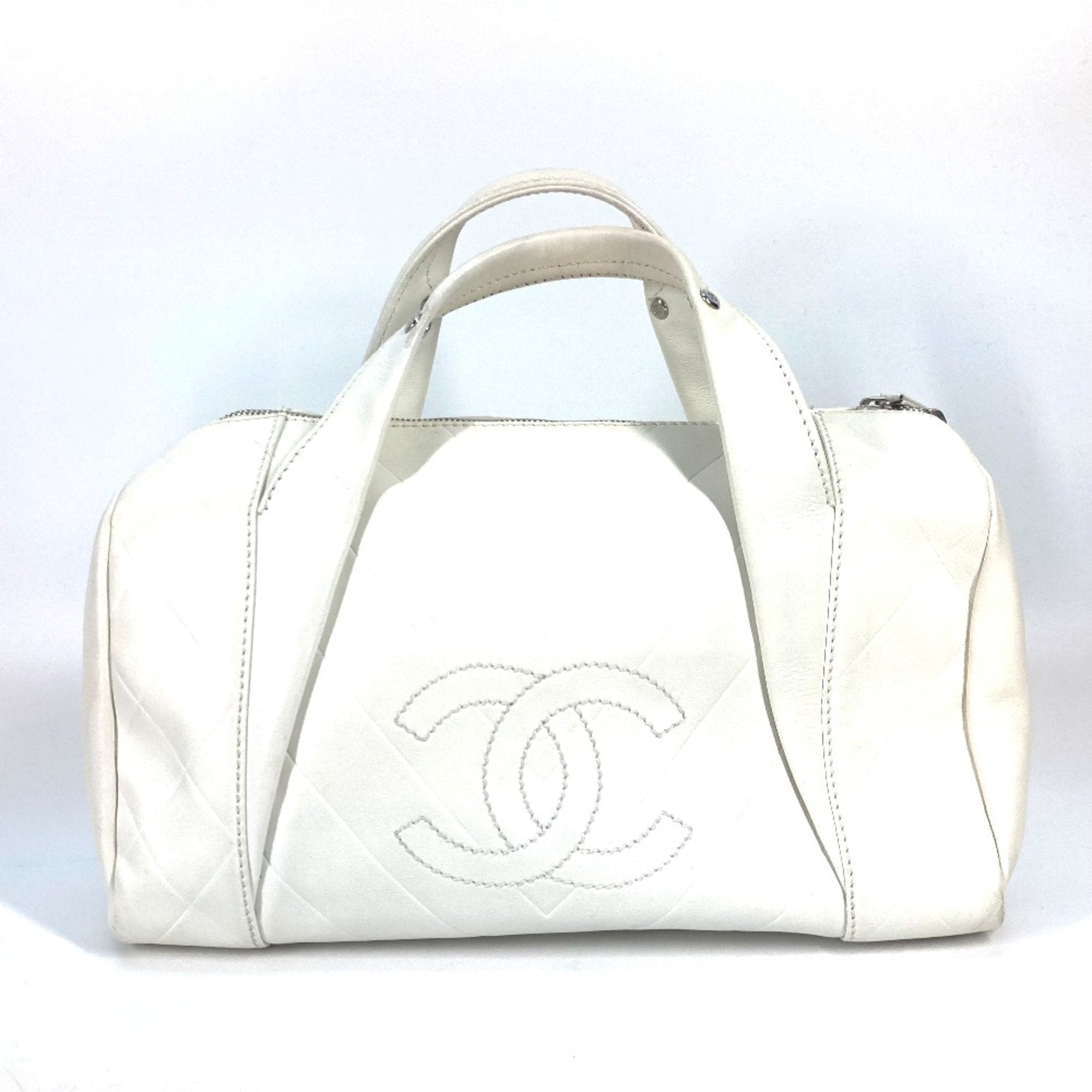 All Day Long Bowler Bag Chevron Leather Medium