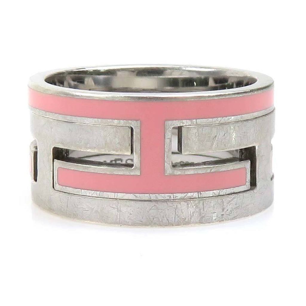 Band Ring Enamel and Sterling Silver