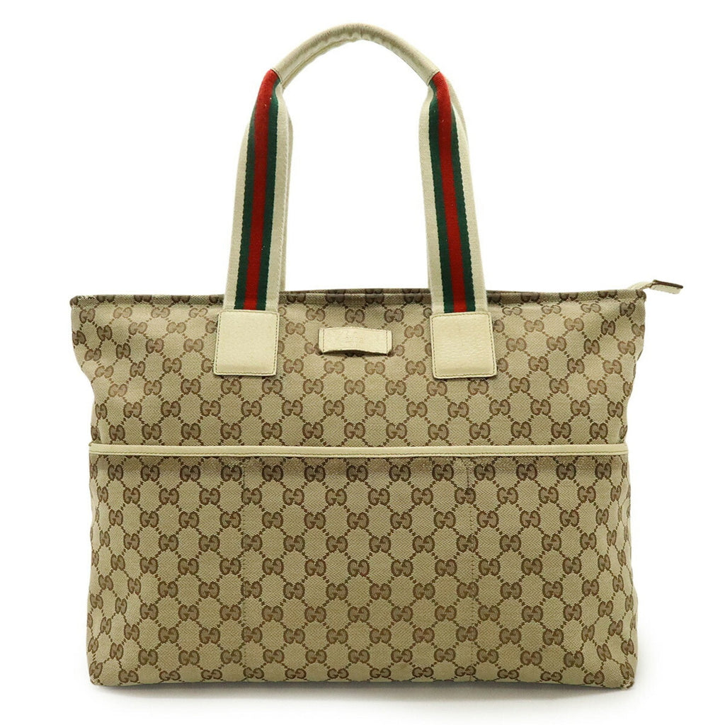 Diaper Web Strap Tote GG Canvas Large
