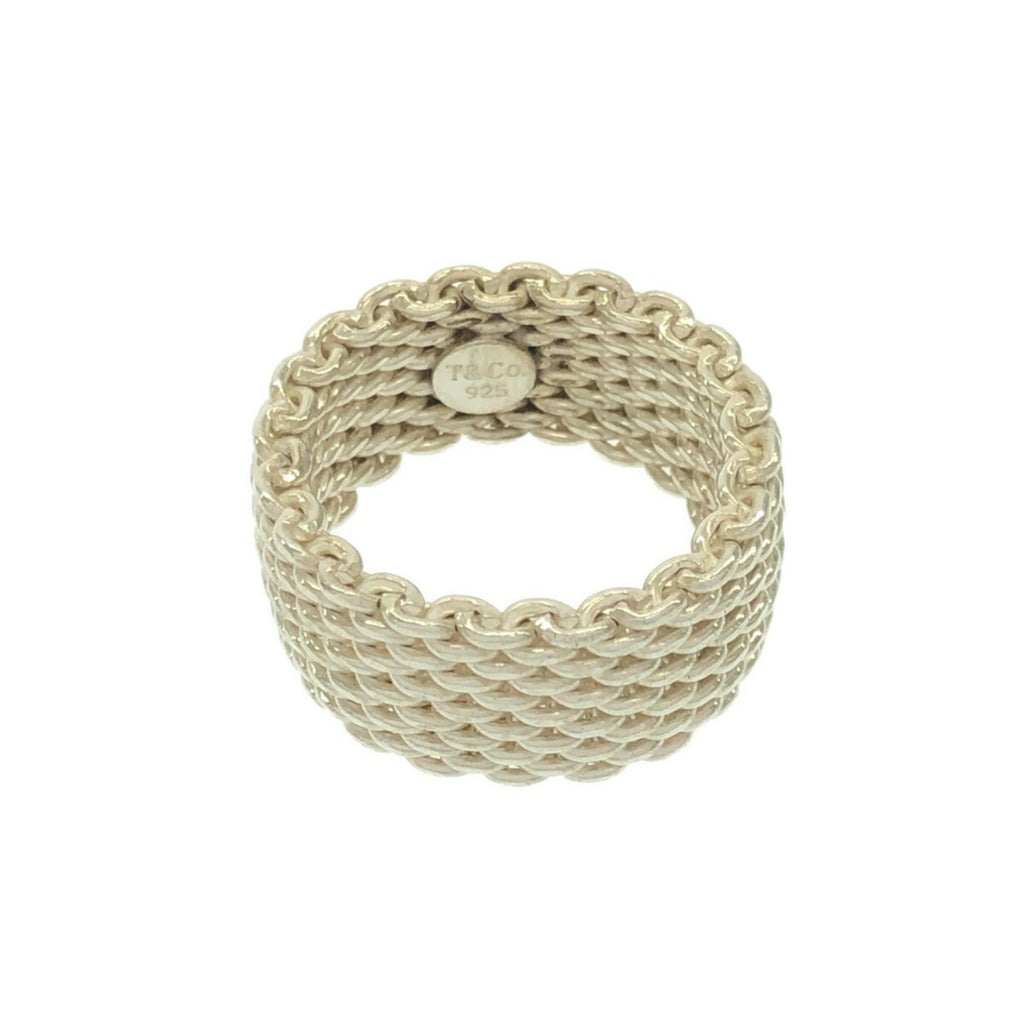 Somerset Mesh Ring Sterling Silver Wide