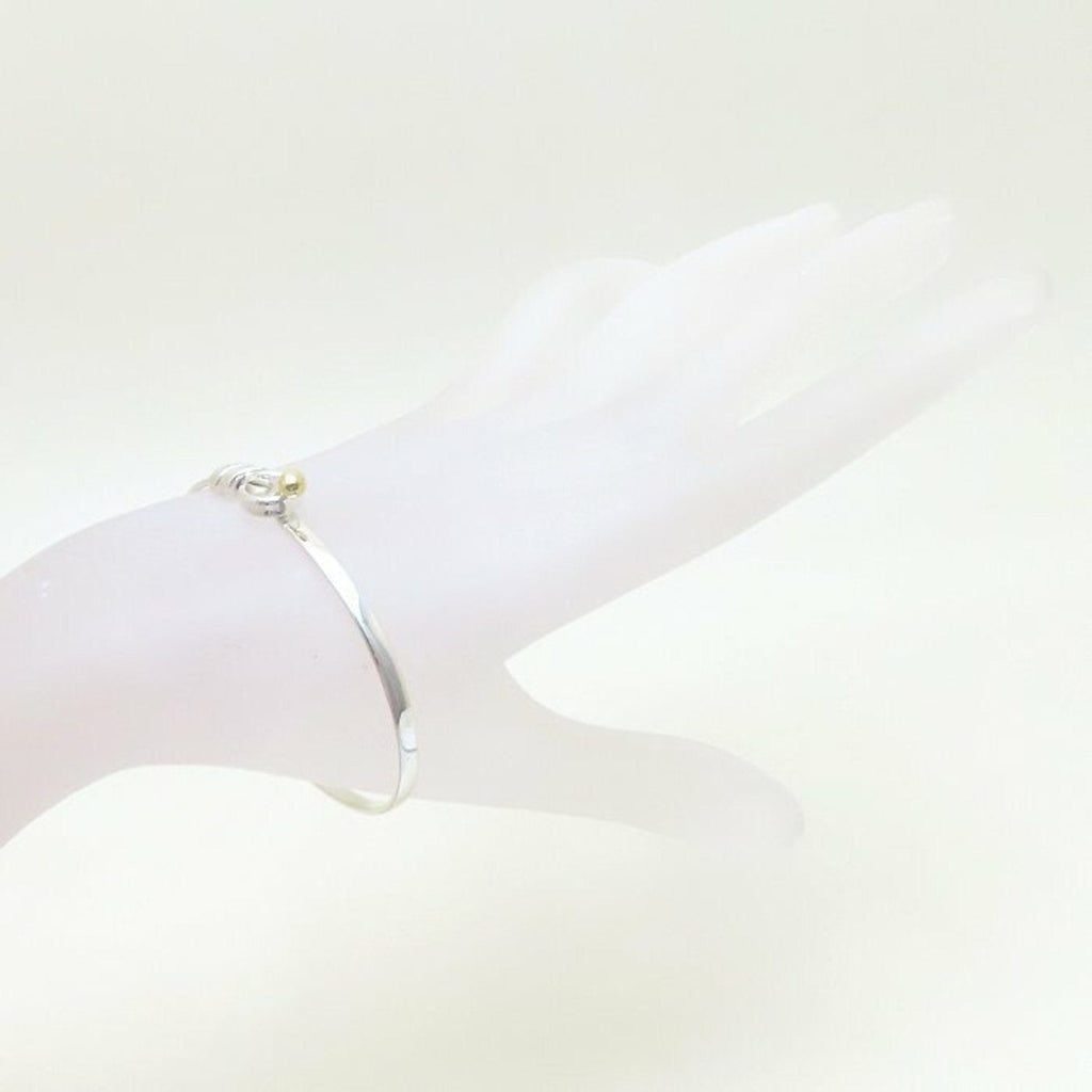 Bangle Sterling Silver and 18K Yellow Gold Bracelet