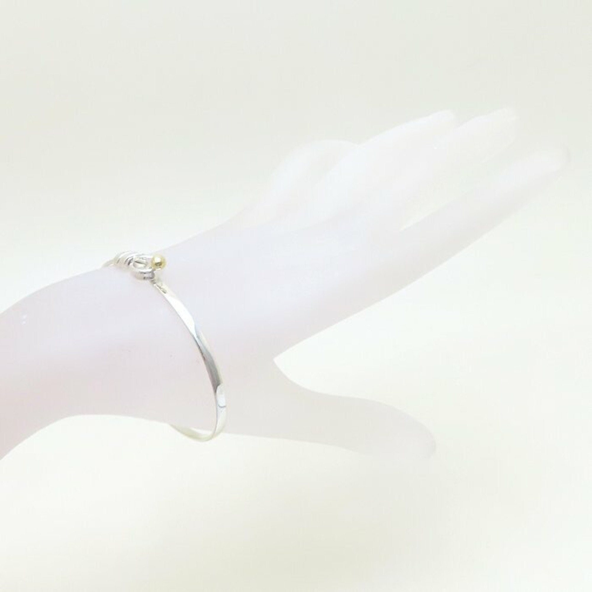 Bangle Sterling Silver and 18K Yellow Gold Bracelet