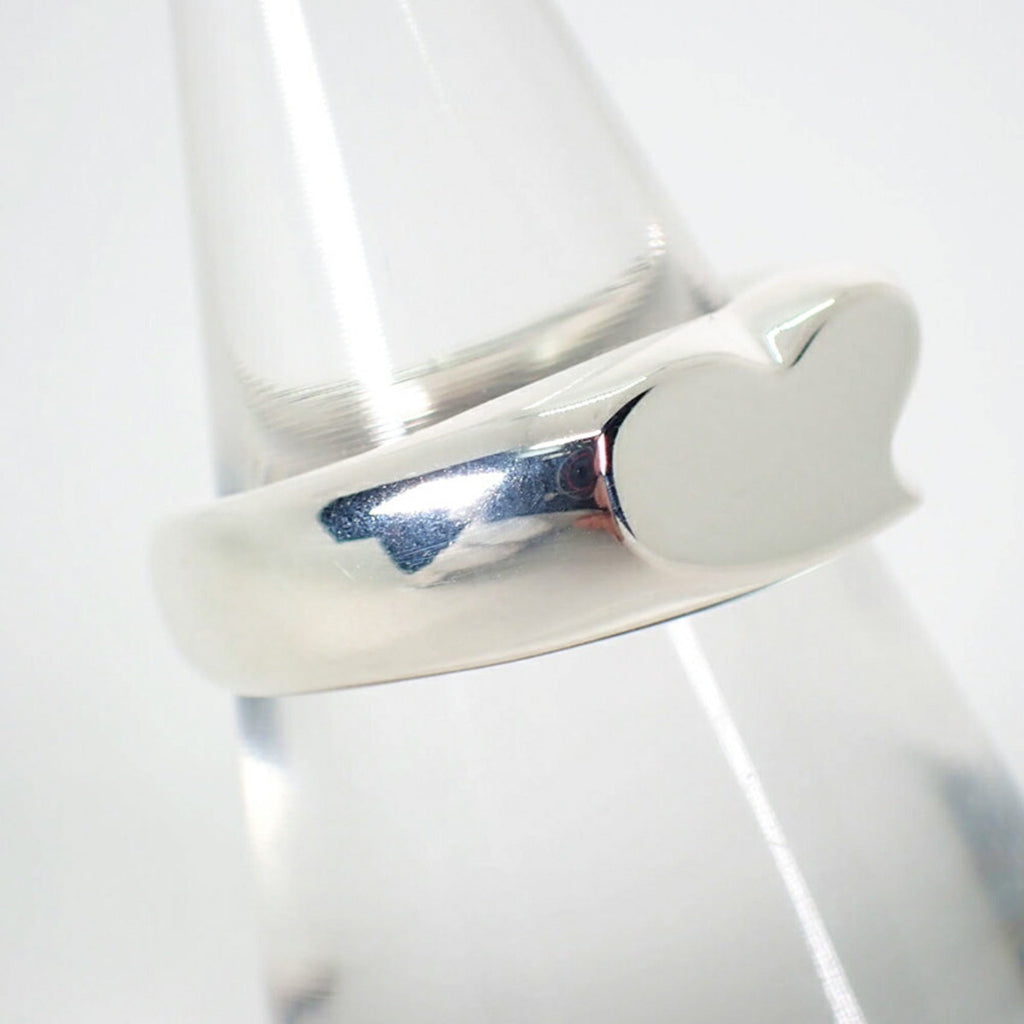 Signet Heart Ring Sterling Silver