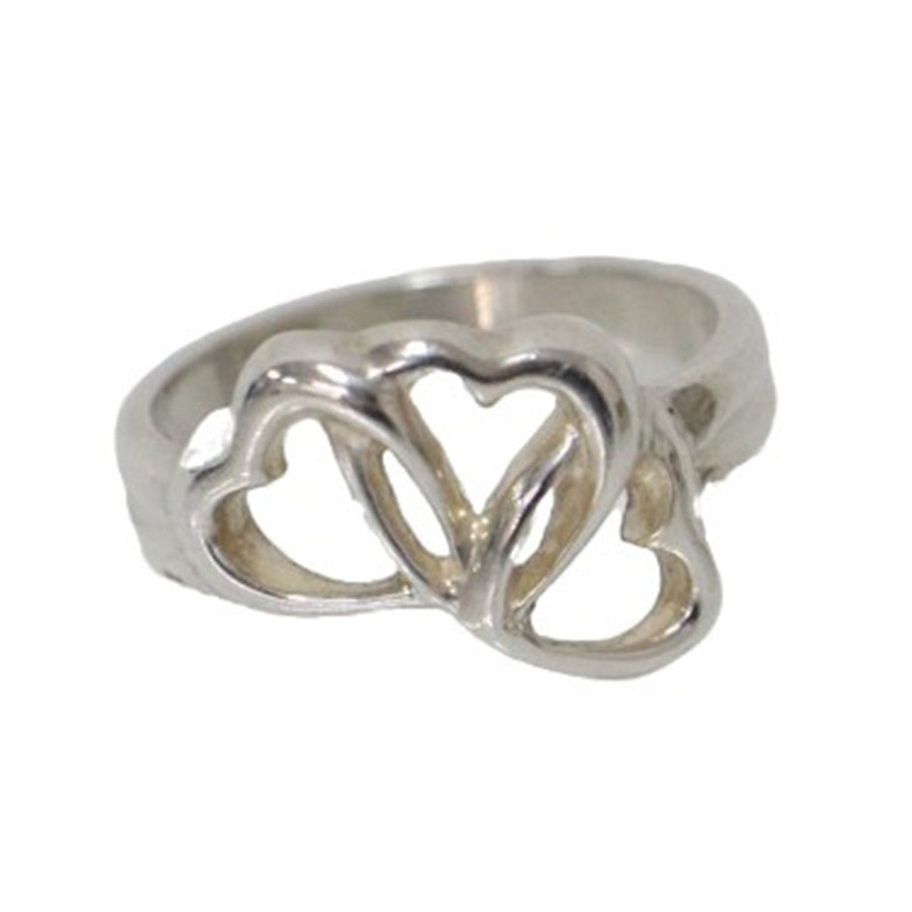 Triple Heart Ring Sterling Silver