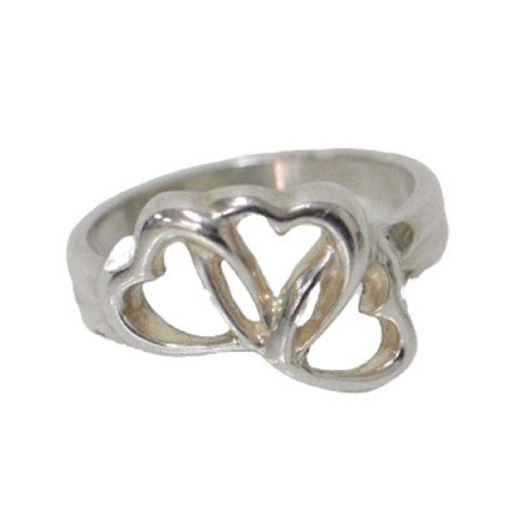 Triple Heart Ring Sterling Silver