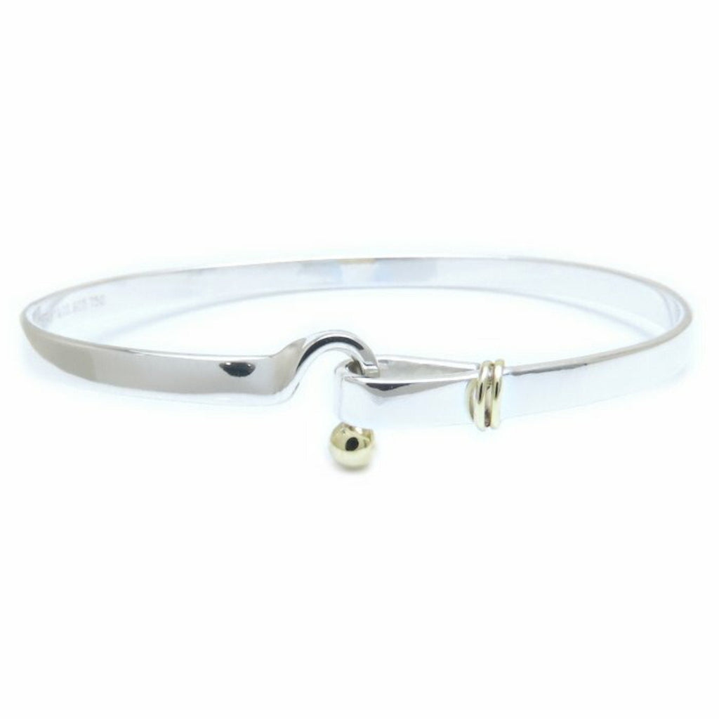 Hook Eye Bracelet Sterling Silver and 18K Yellow Gold