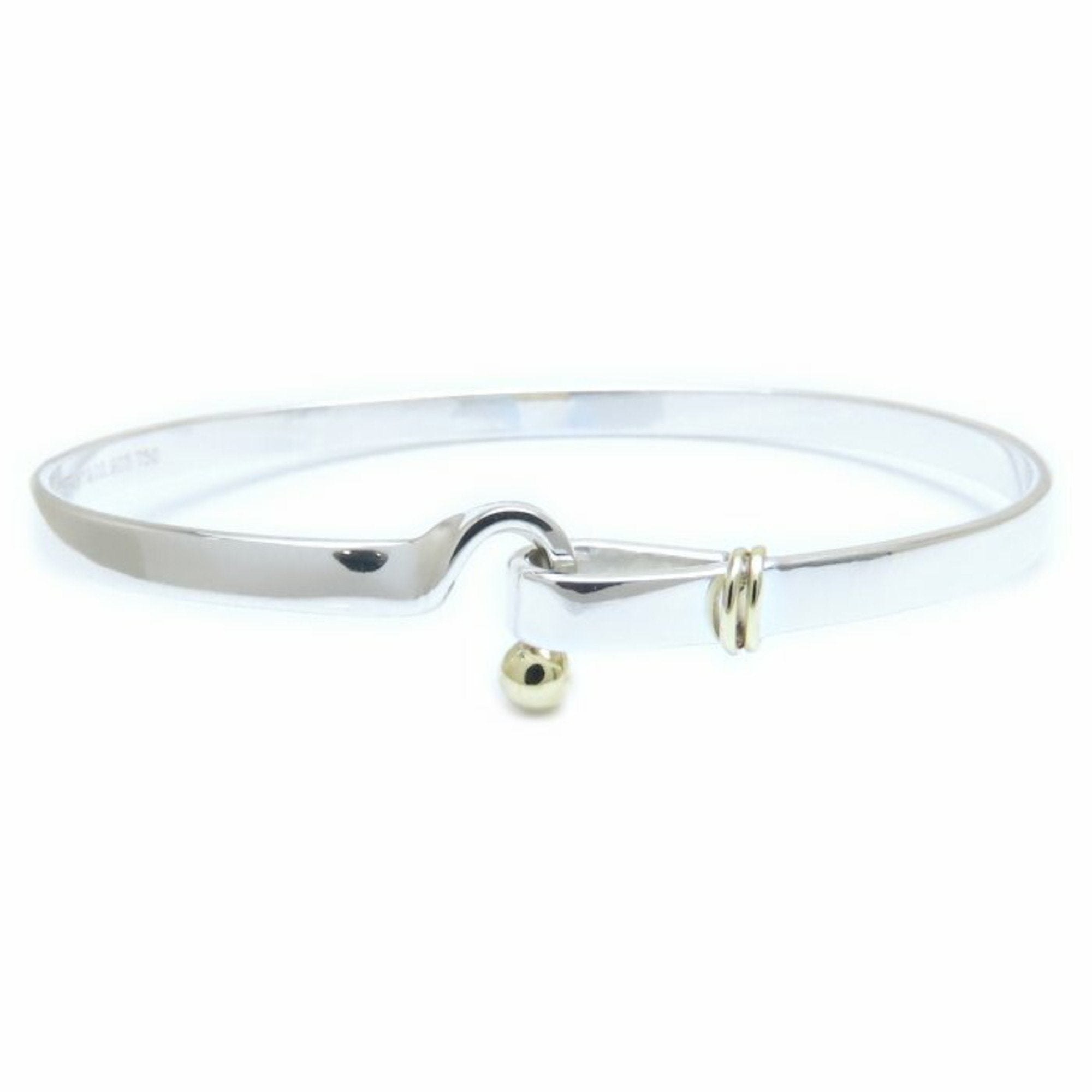 Hook Eye Bracelet Sterling Silver and 18K Yellow Gold