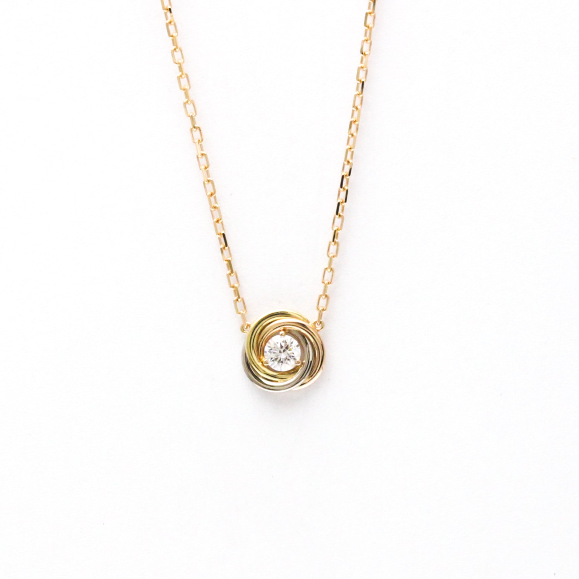 Trinity Pendant Necklace 18K Tricolor Gold