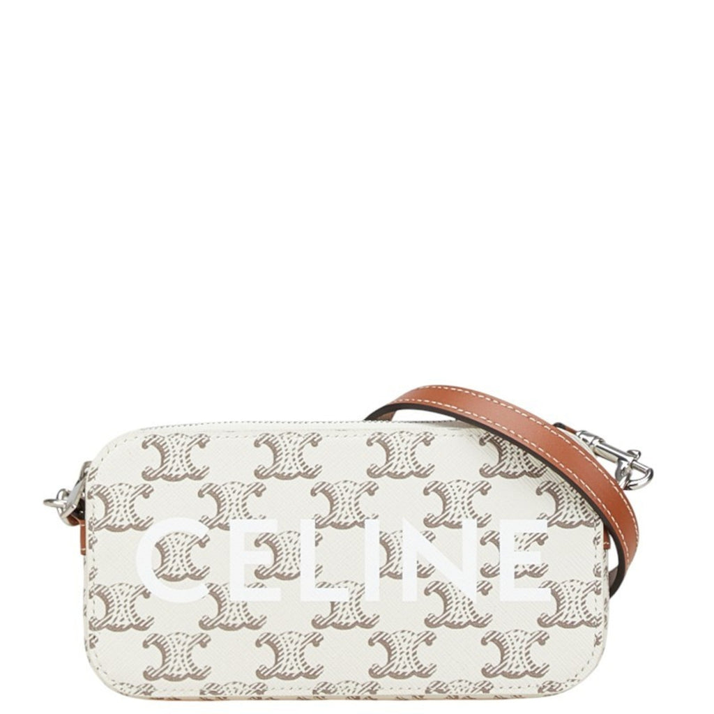 Triomphe East-West Shoulder Bag Triomphe Coated Canvas