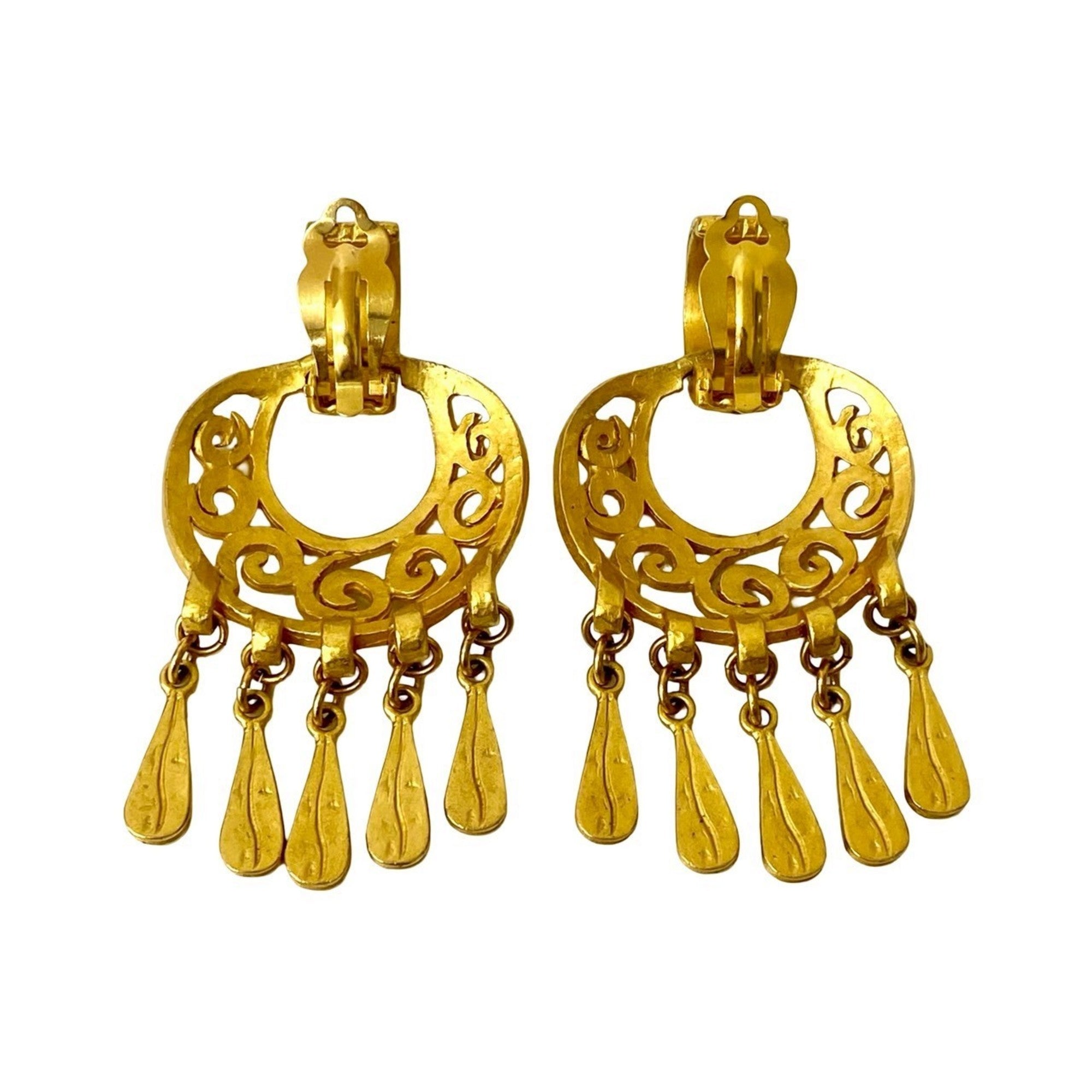 CC Logo Clip-On Earrings Metal Gold-Tone Metal