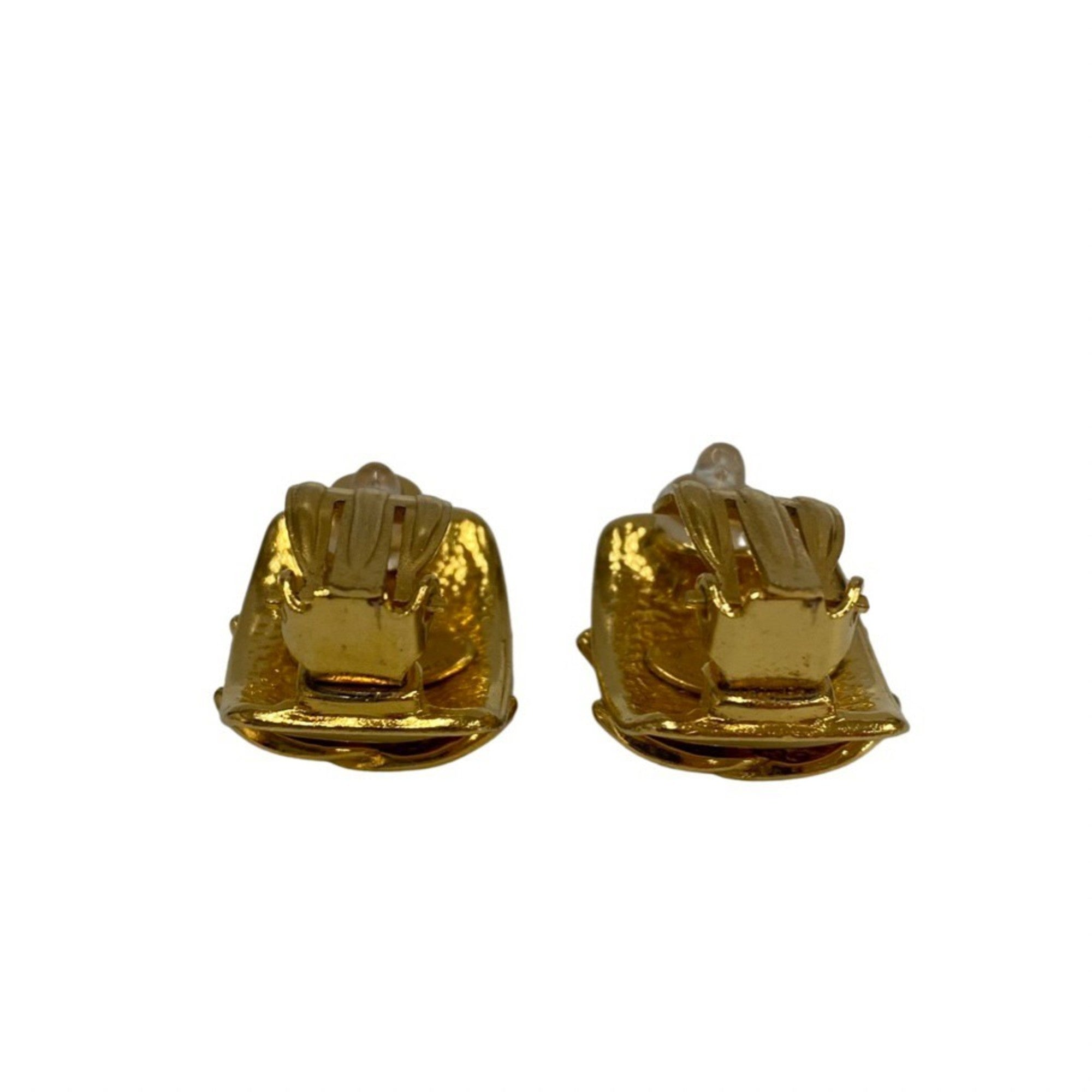 CC Logo Earrings Metal Gold-Tone Metal