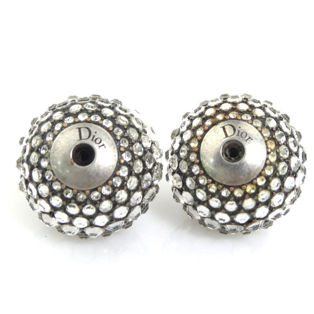 Tribal Earrings Metal and Rhinestone