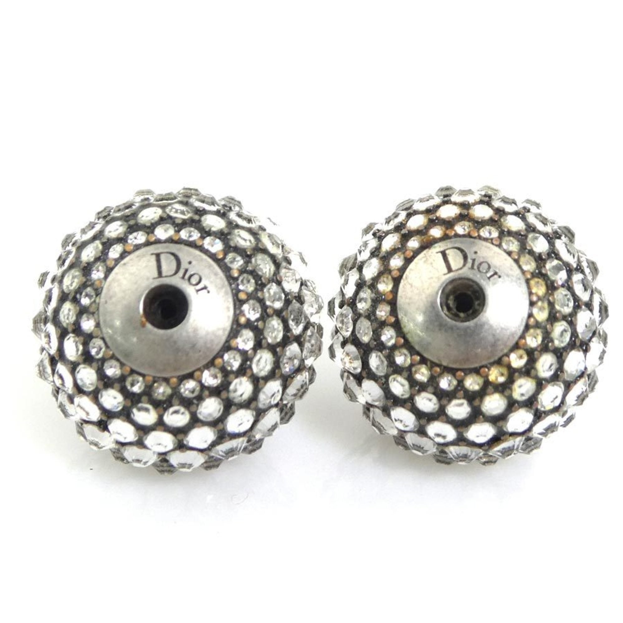 Tribal Earrings Metal and Rhinestone