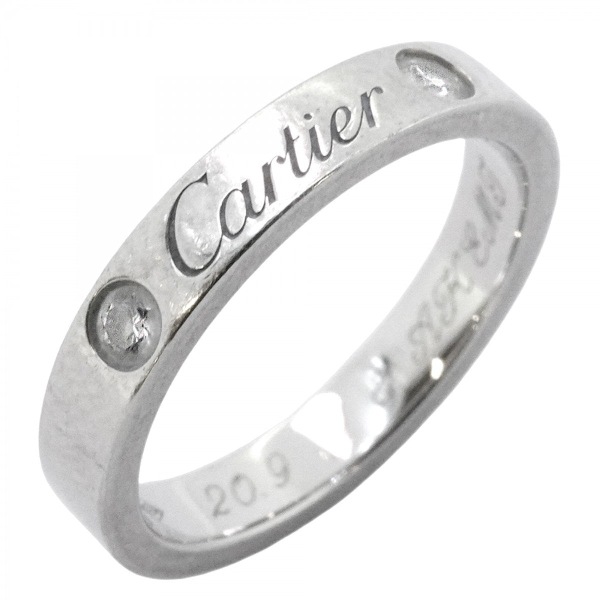 Engraved Ring Platinum with Diamond