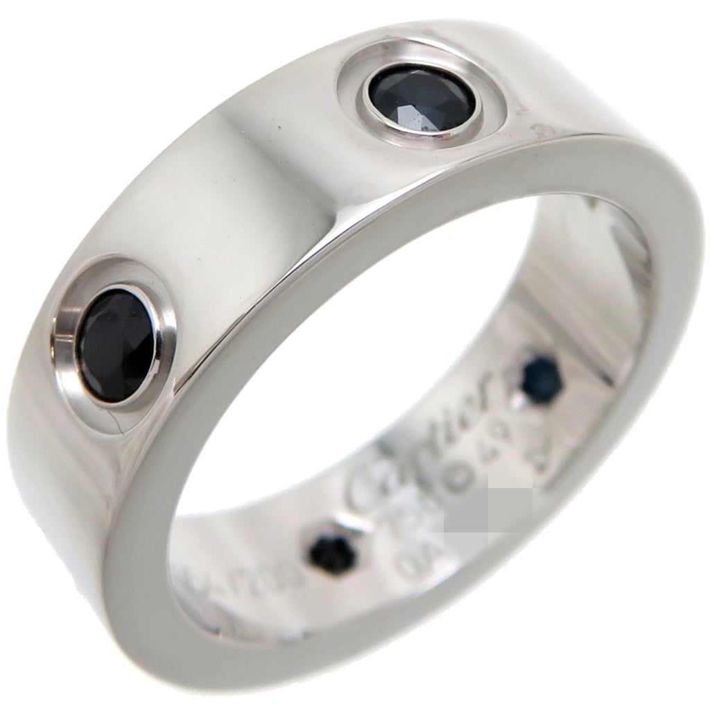 Love Ring 18K White Gold with Sapphire
