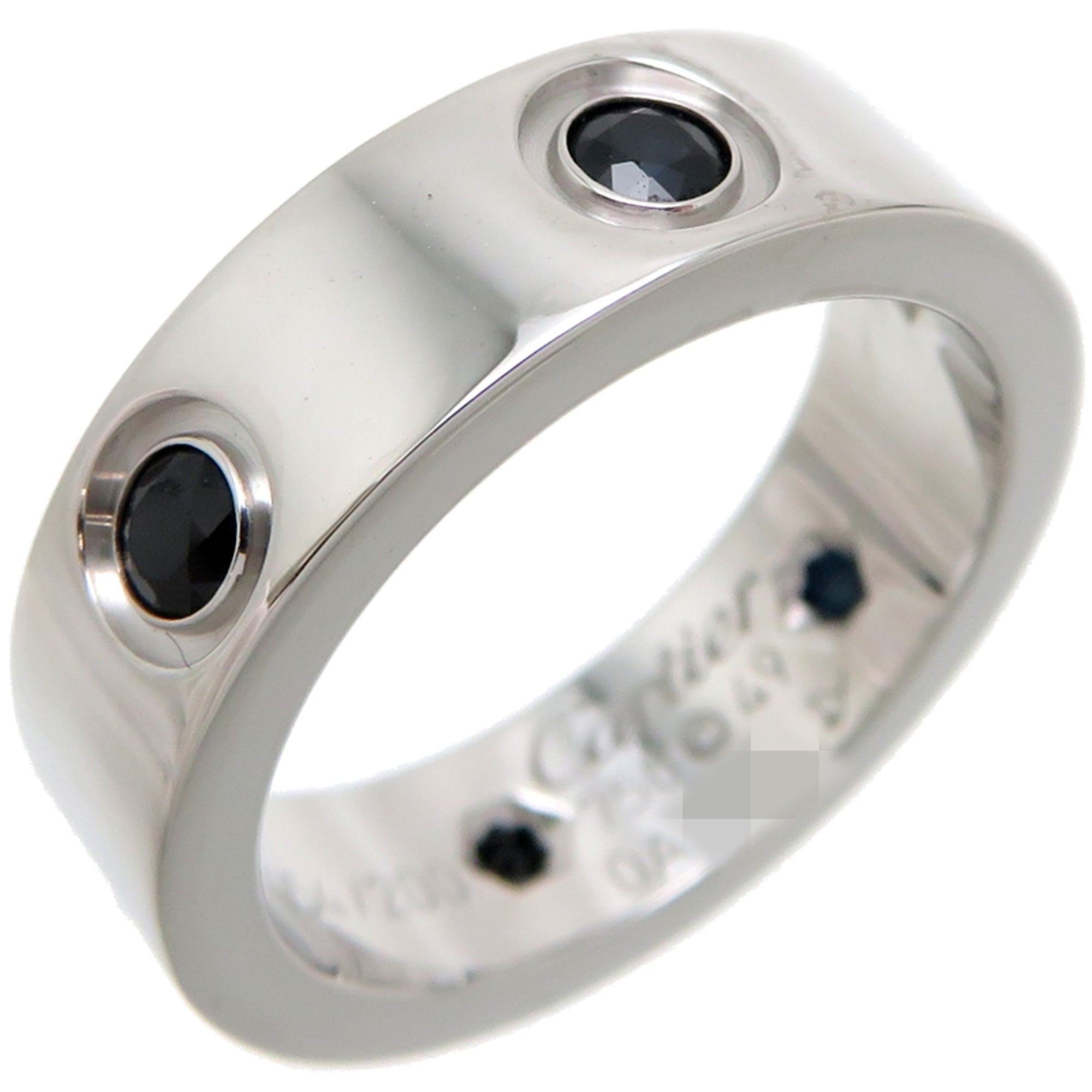Love Ring 18K White Gold with Sapphire