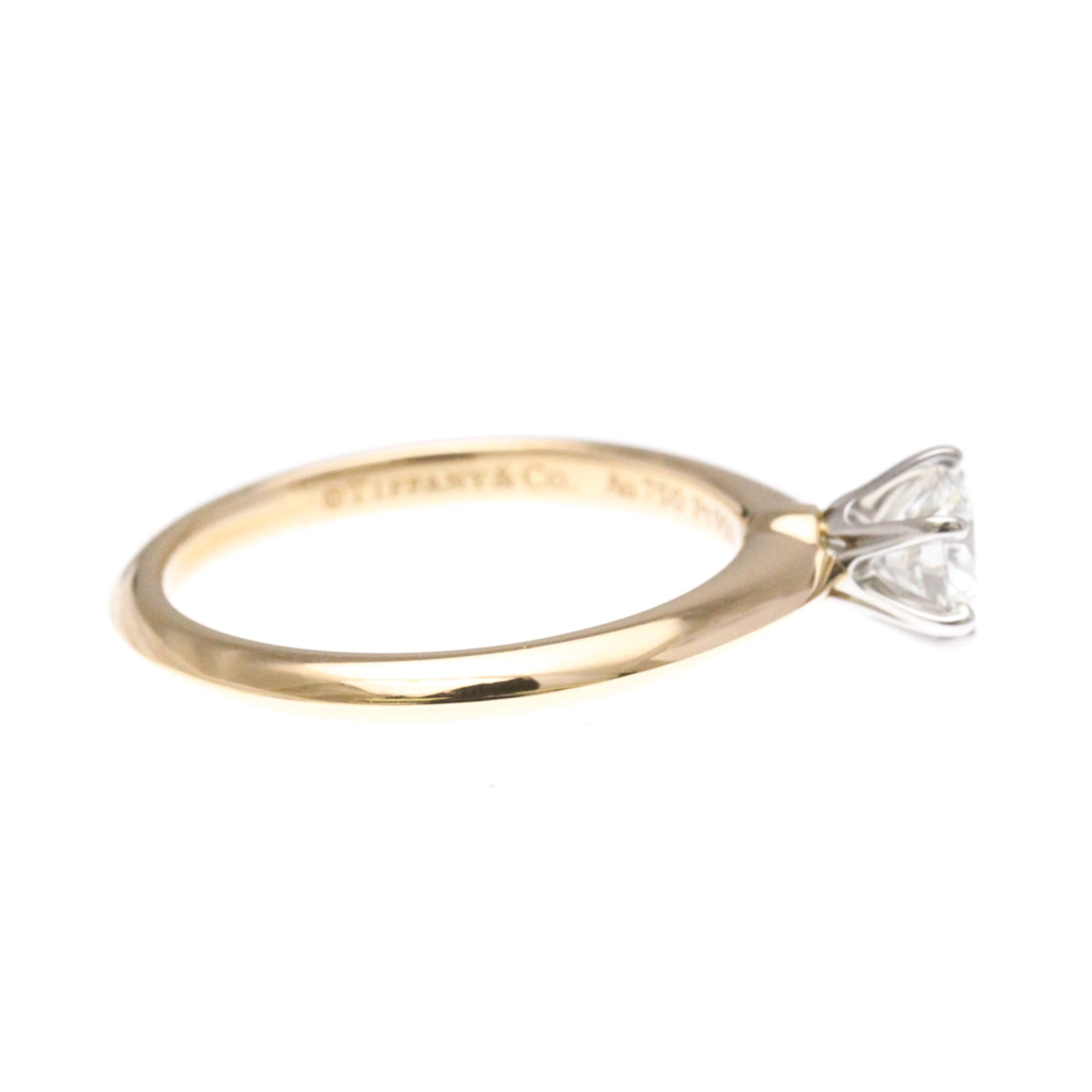 Solitaire Ring 18K Rose Gold and Platinum with Diamond
