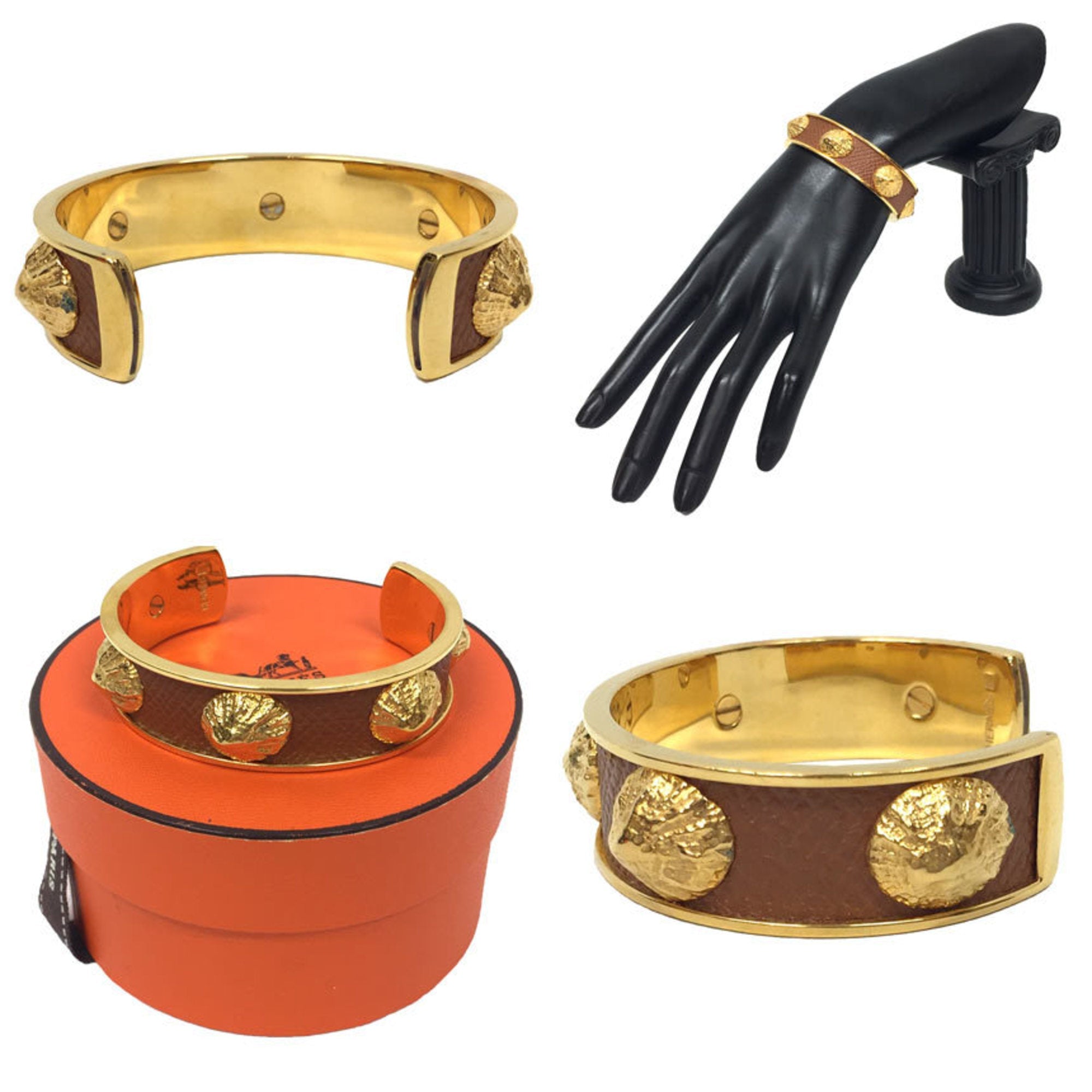 Bracelet Brass and Leather