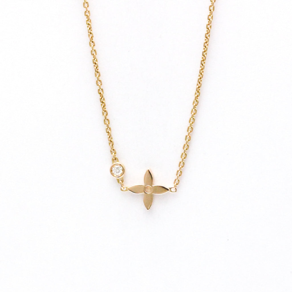 Pendant Necklace 18K Rose Gold With Diamond