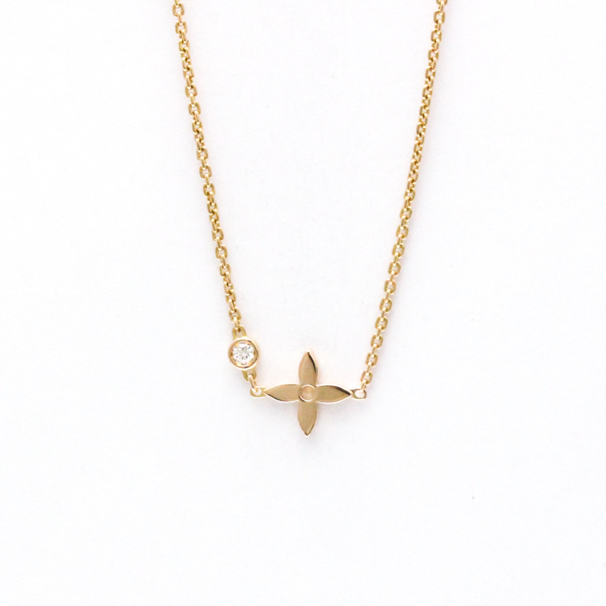 Pendant Necklace 18K Rose Gold With Diamond