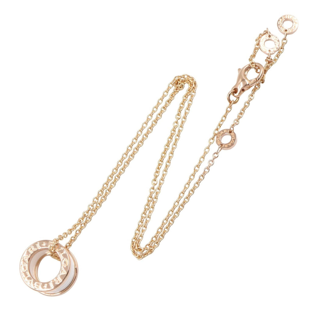 B.Zero1 Pendant Necklace Ceramic and 18K Rose Gold