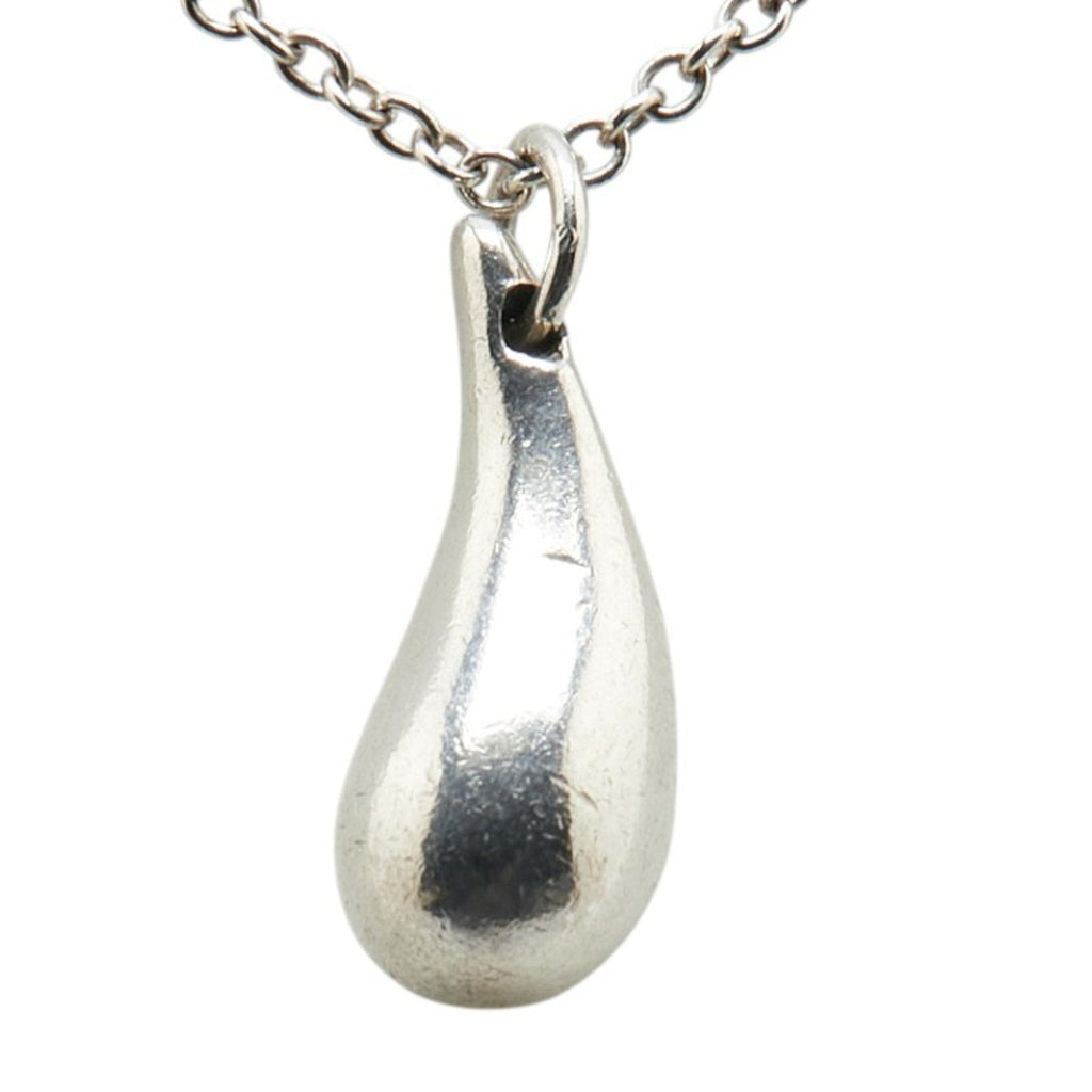 Teardrop Pendant Necklace Sterling Silver