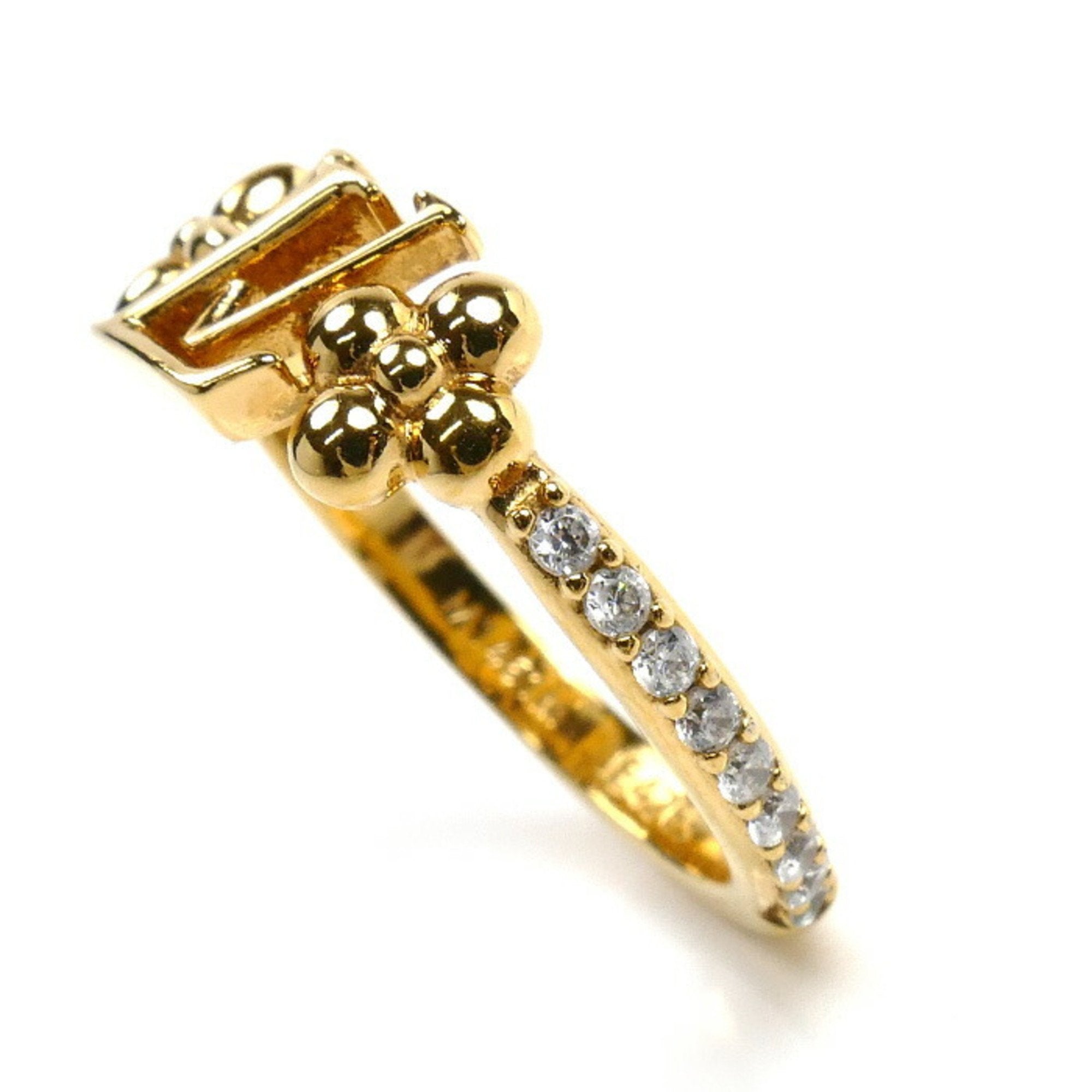Band Ring Gold with Rhinestone
