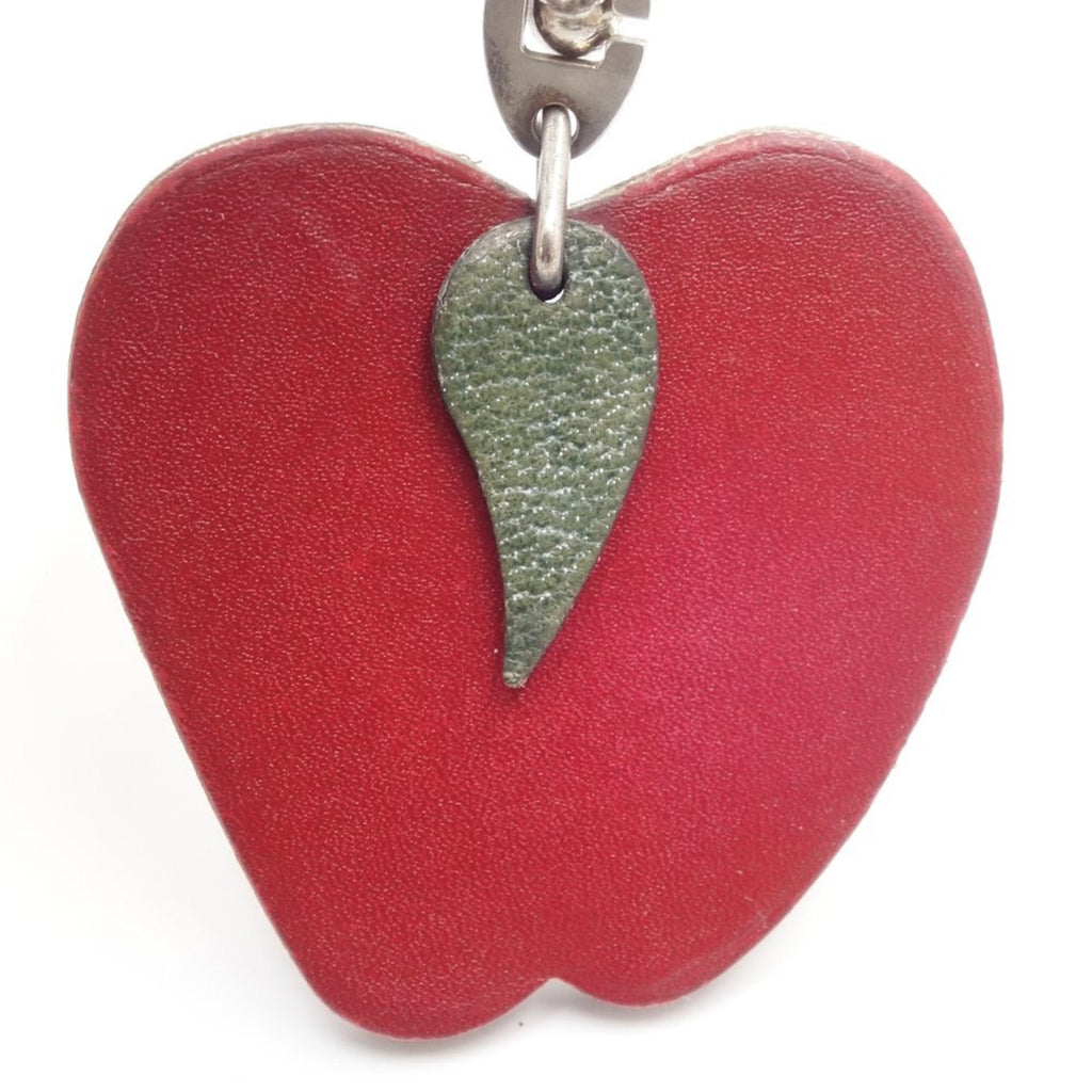 Apple Charm Leather Red Handbag Charm