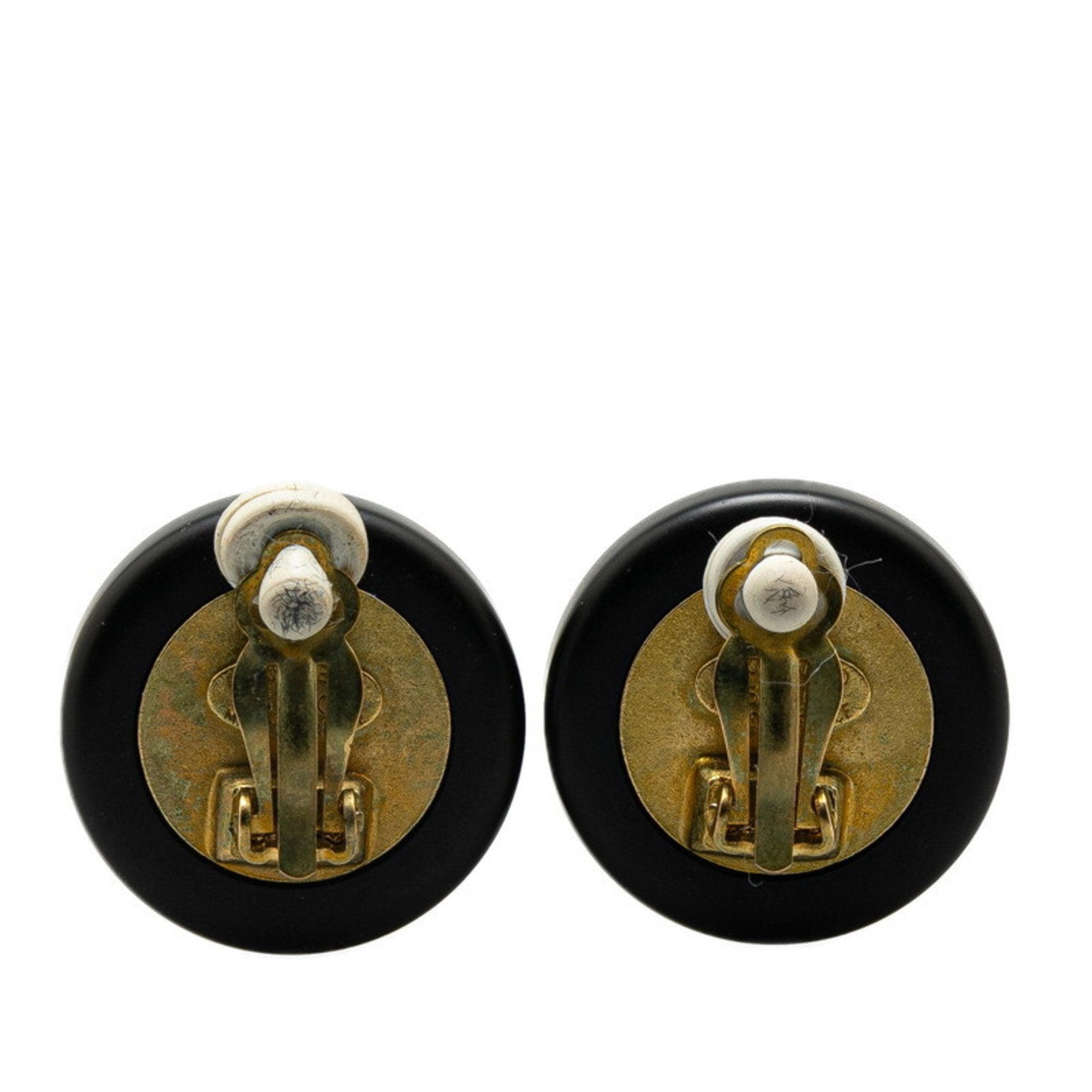 CC Logo Round Clip-On Earrings Metal