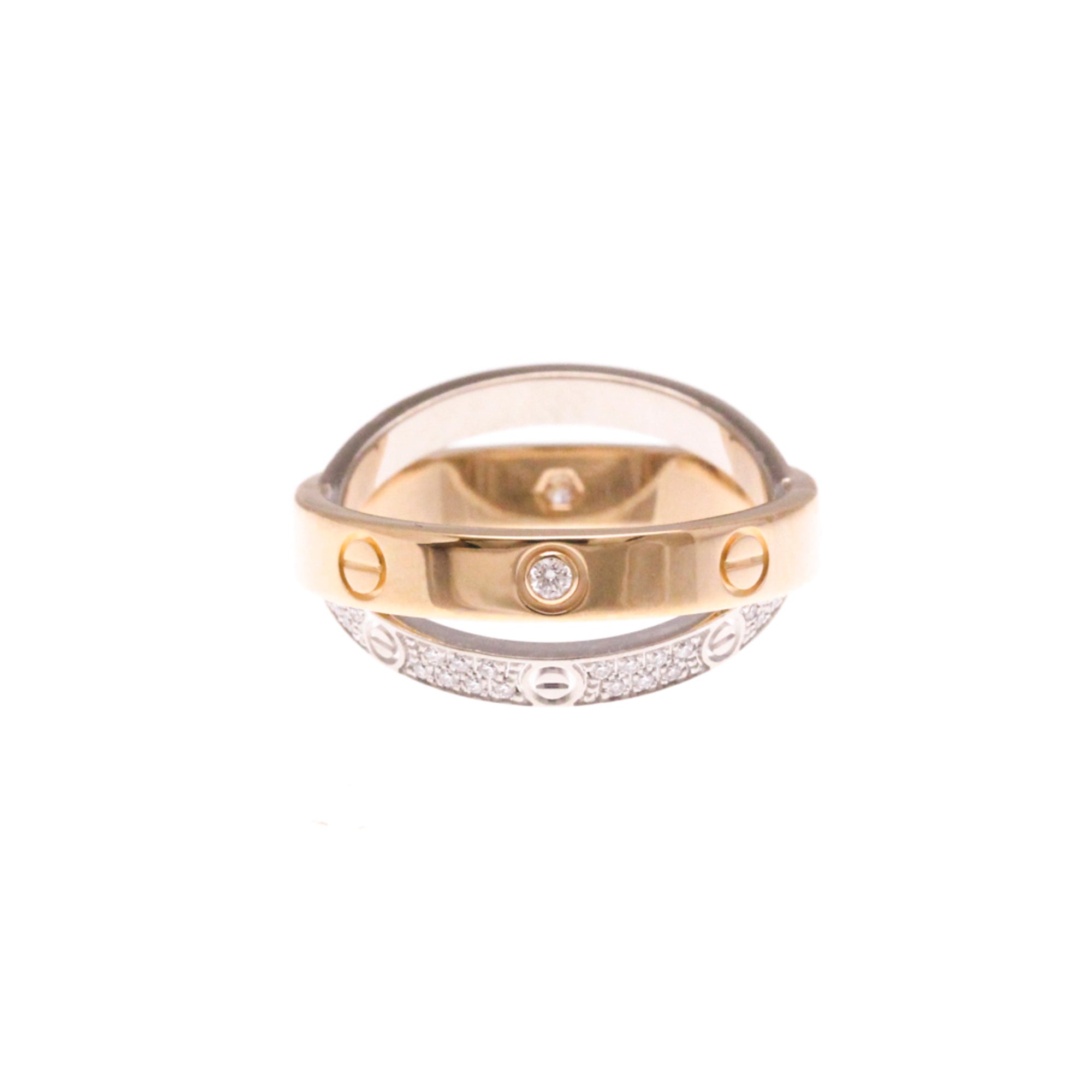 Ring 18K Rose Gold and 18K White Gold with Diamond