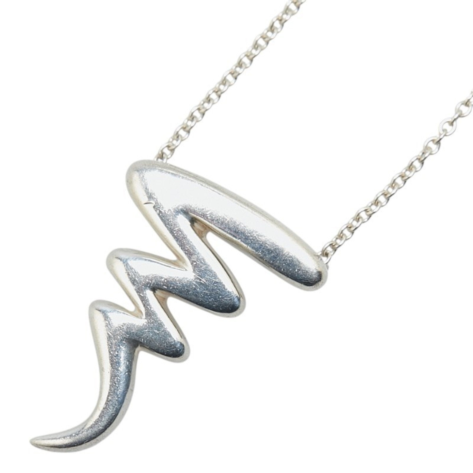 Scribble Pendant Necklace Sterling Silver