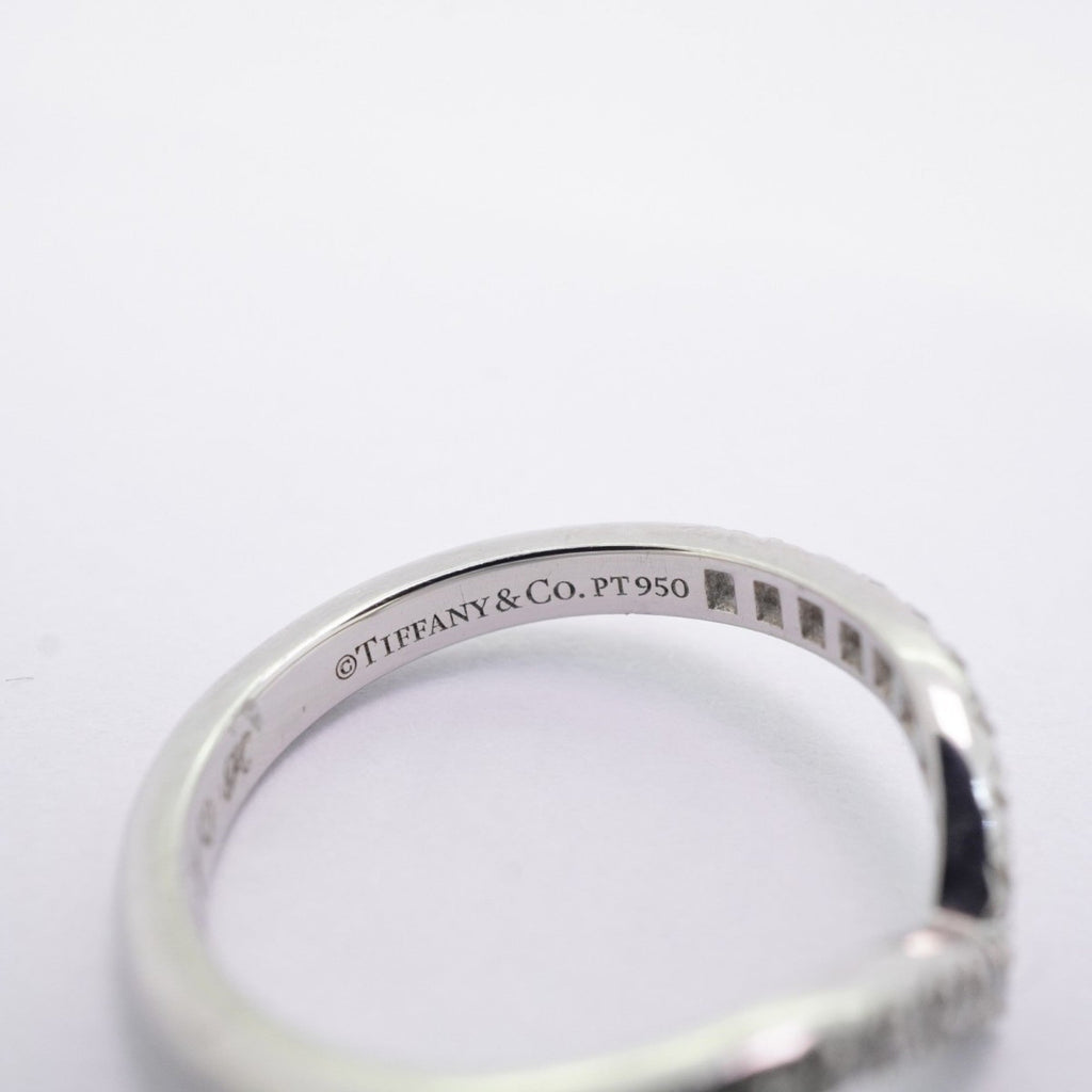 Soleste V Ring Platinum with Diamonds Half Eternity
