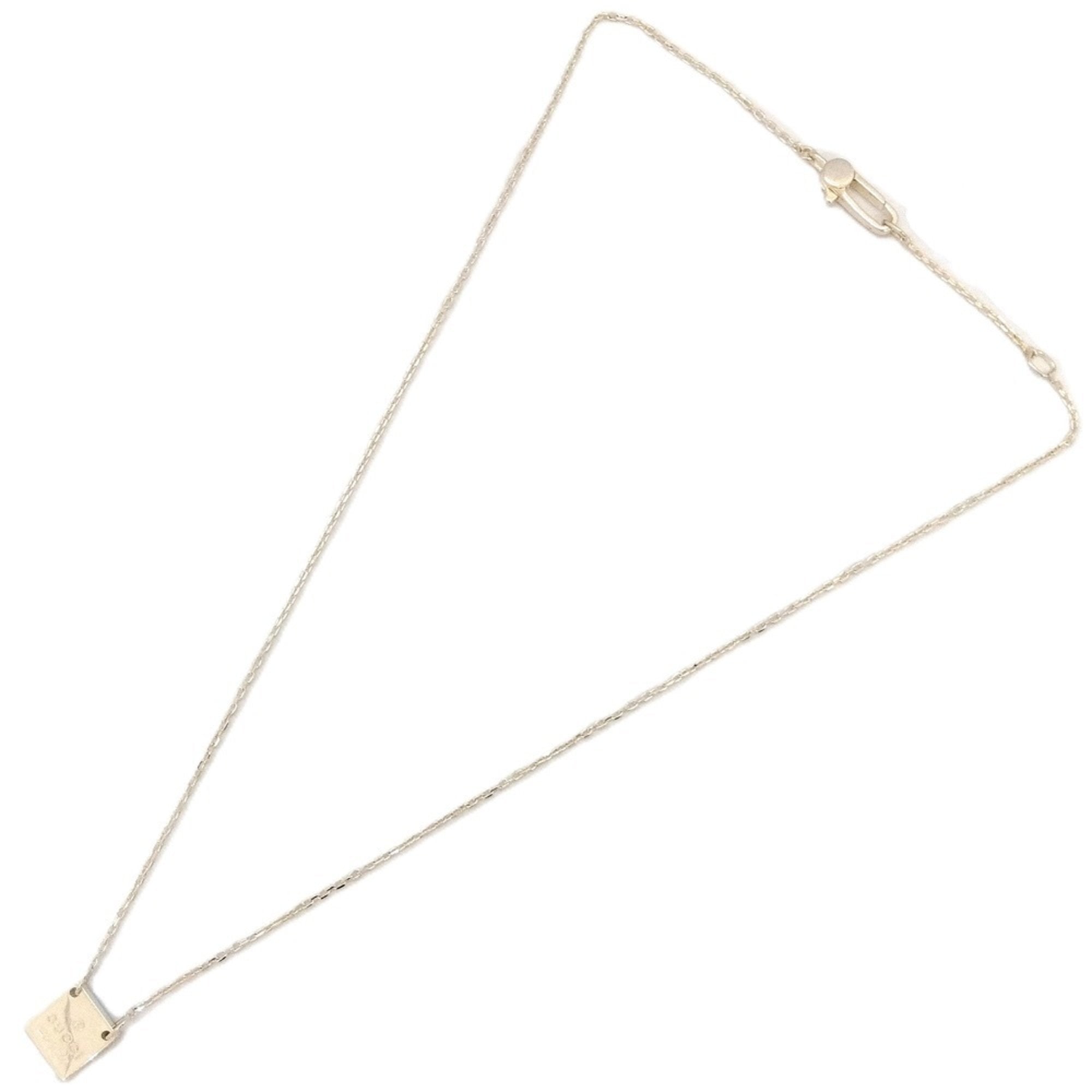 Trademark Square Plate Pendant Necklace Sterling Silver