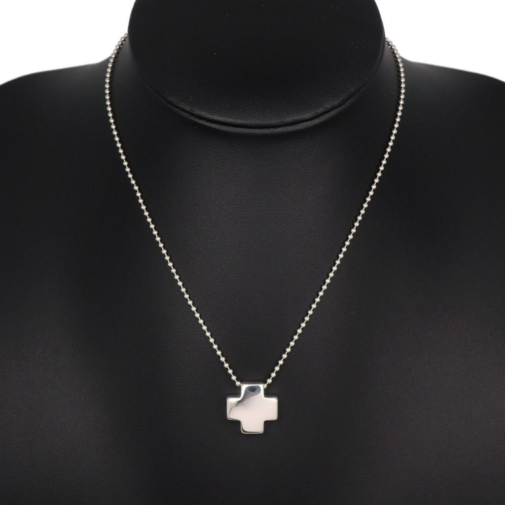 Roman Cross Pendant Necklace Sterling Silver