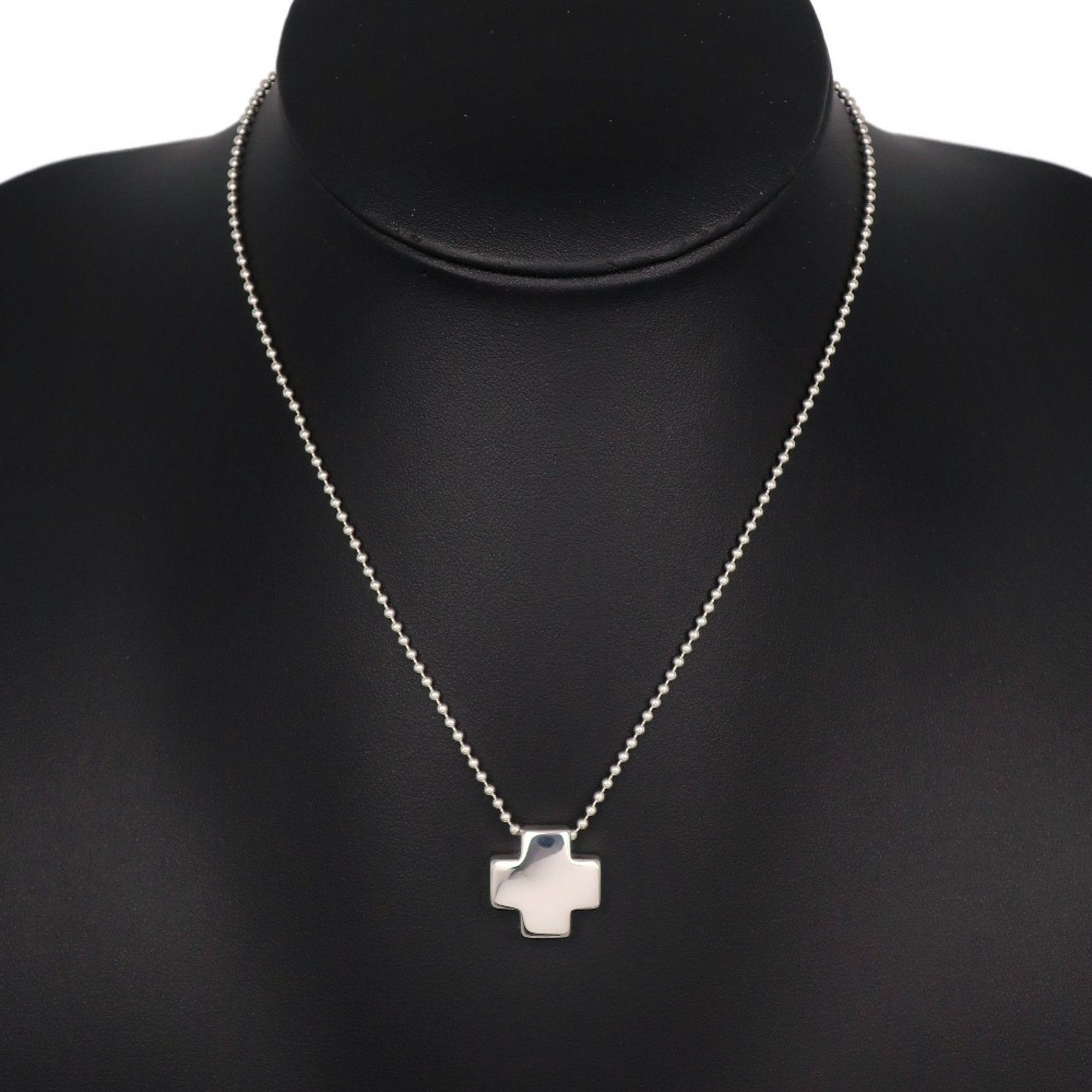Roman Cross Pendant Necklace Sterling Silver