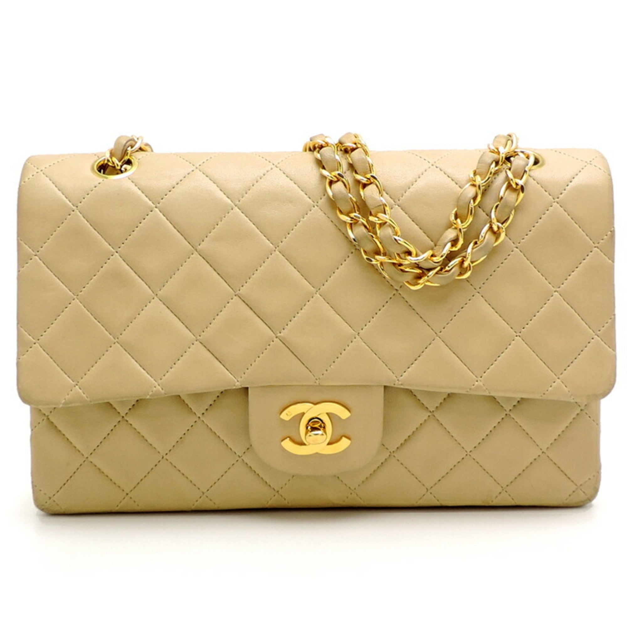 Vintage Classic Double Flap Bag Quilted Lambskin Medium