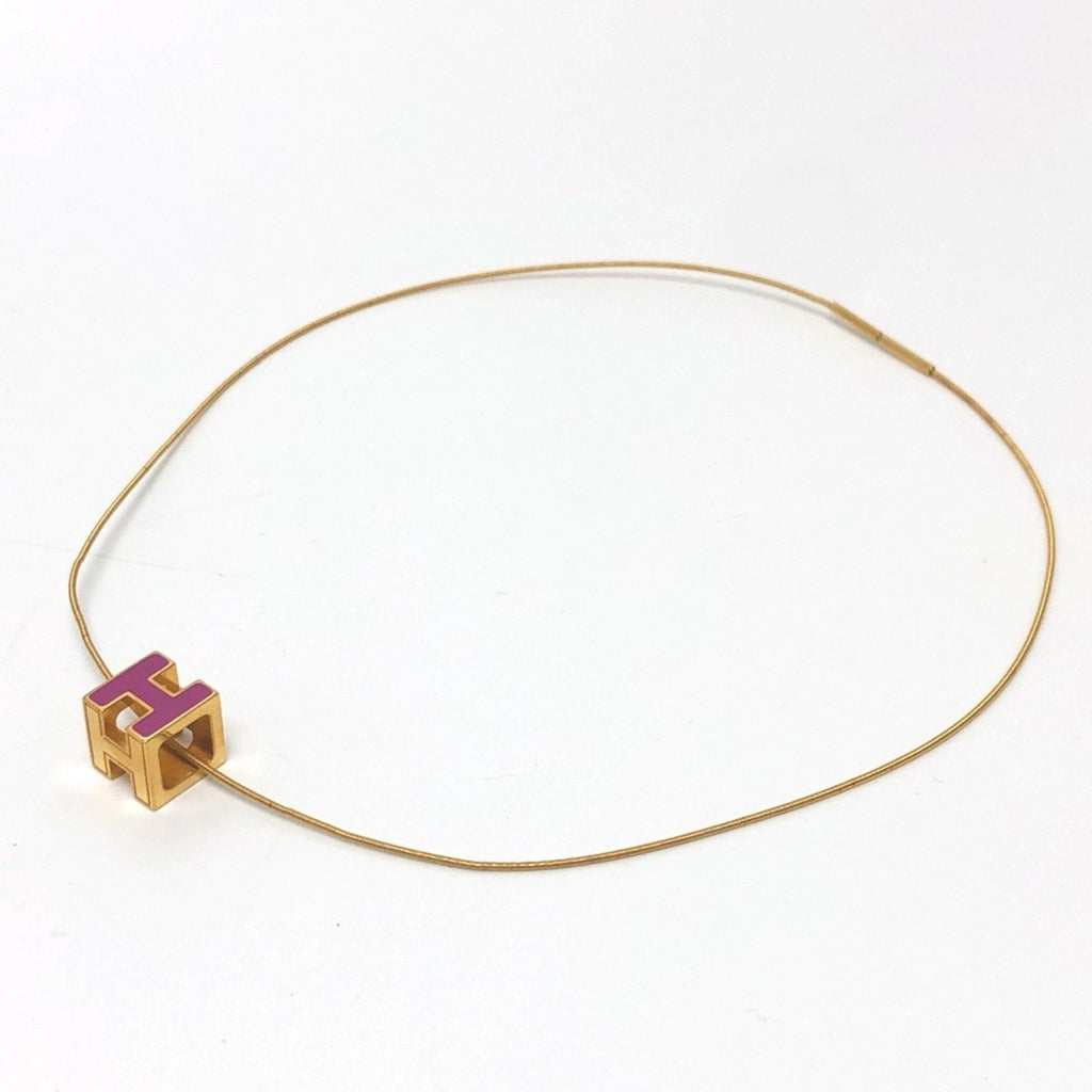 Cage D'h Pendant Necklace Lacquer Purple
