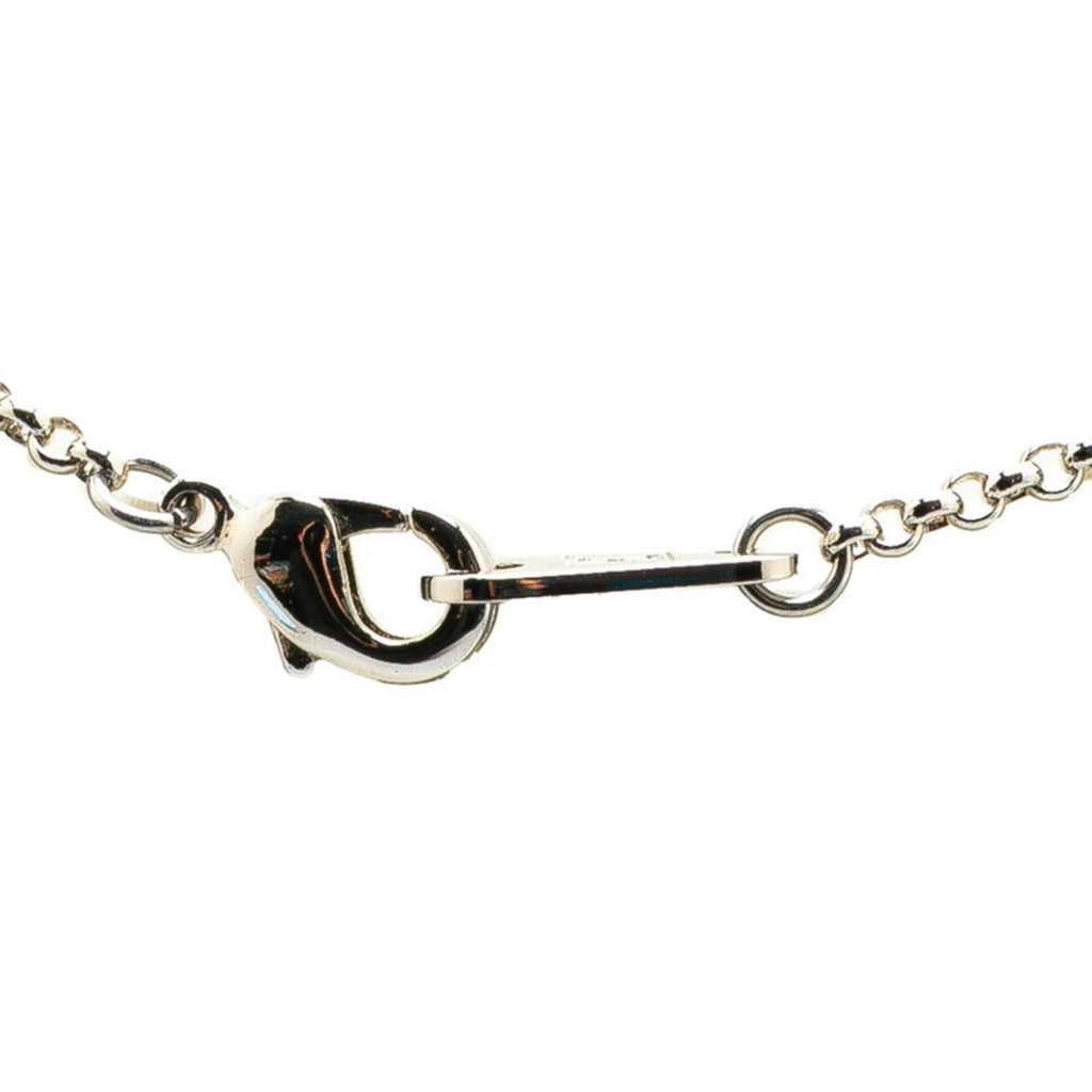 Collier Dice Pendant Necklace Metal Black And Silver