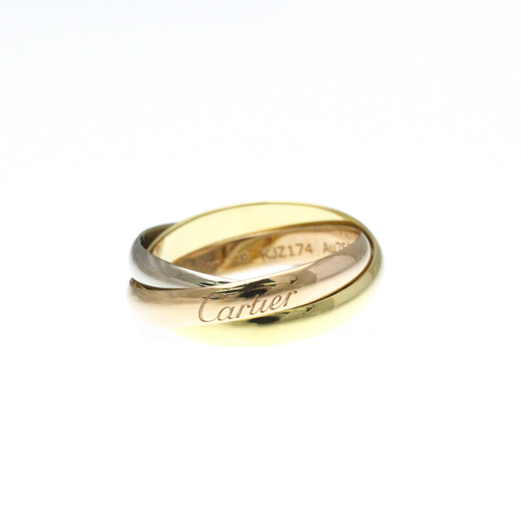 Vendome Louis Cartier Band Ring 18K Tricolor Gold