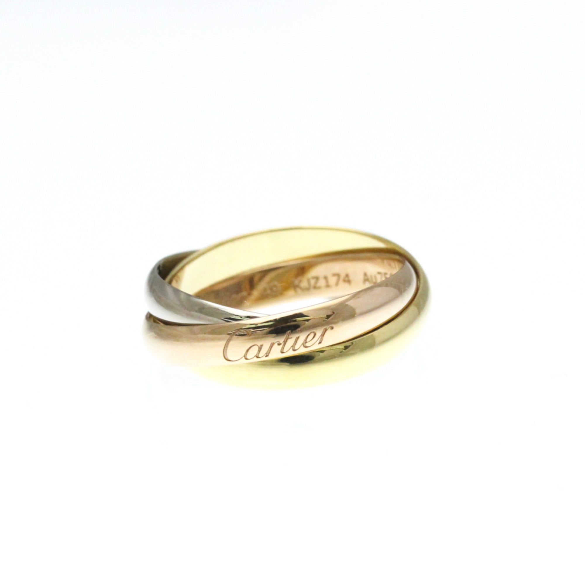 Vendome Louis Cartier Band Ring 18K Tricolor Gold
