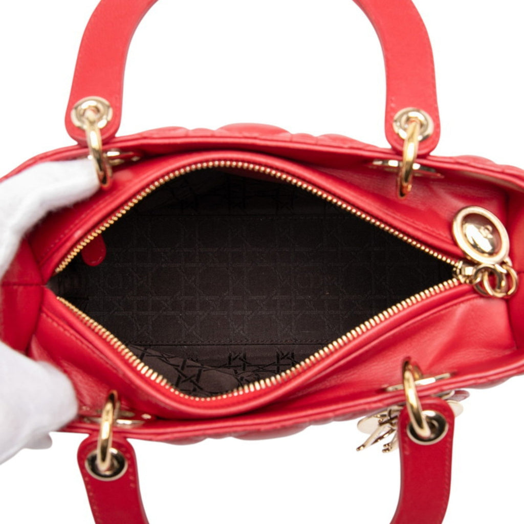 Lady Dior Bag Cannage Quilt Lambskin Medium