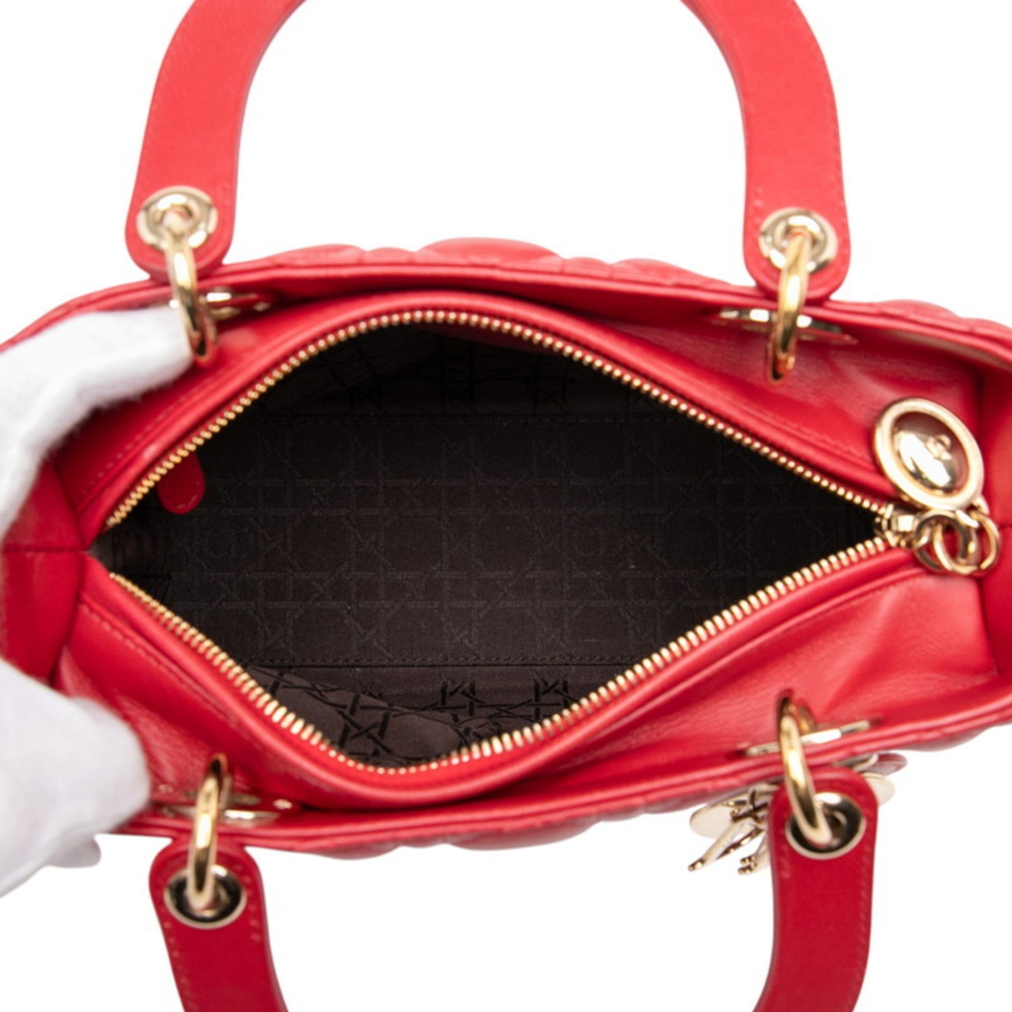 Lady Dior Bag Cannage Quilt Lambskin Medium