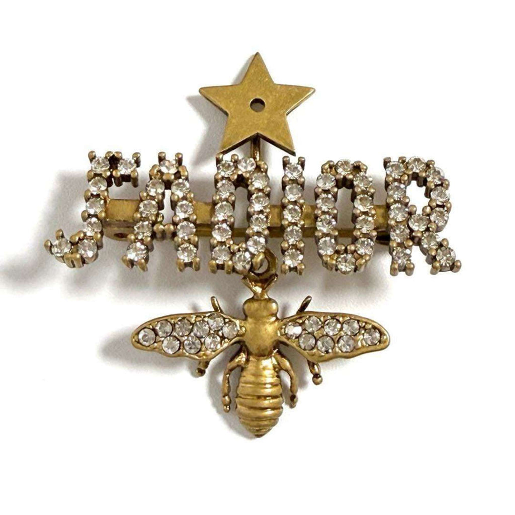 Pin Brooch Metal and Rhinestone